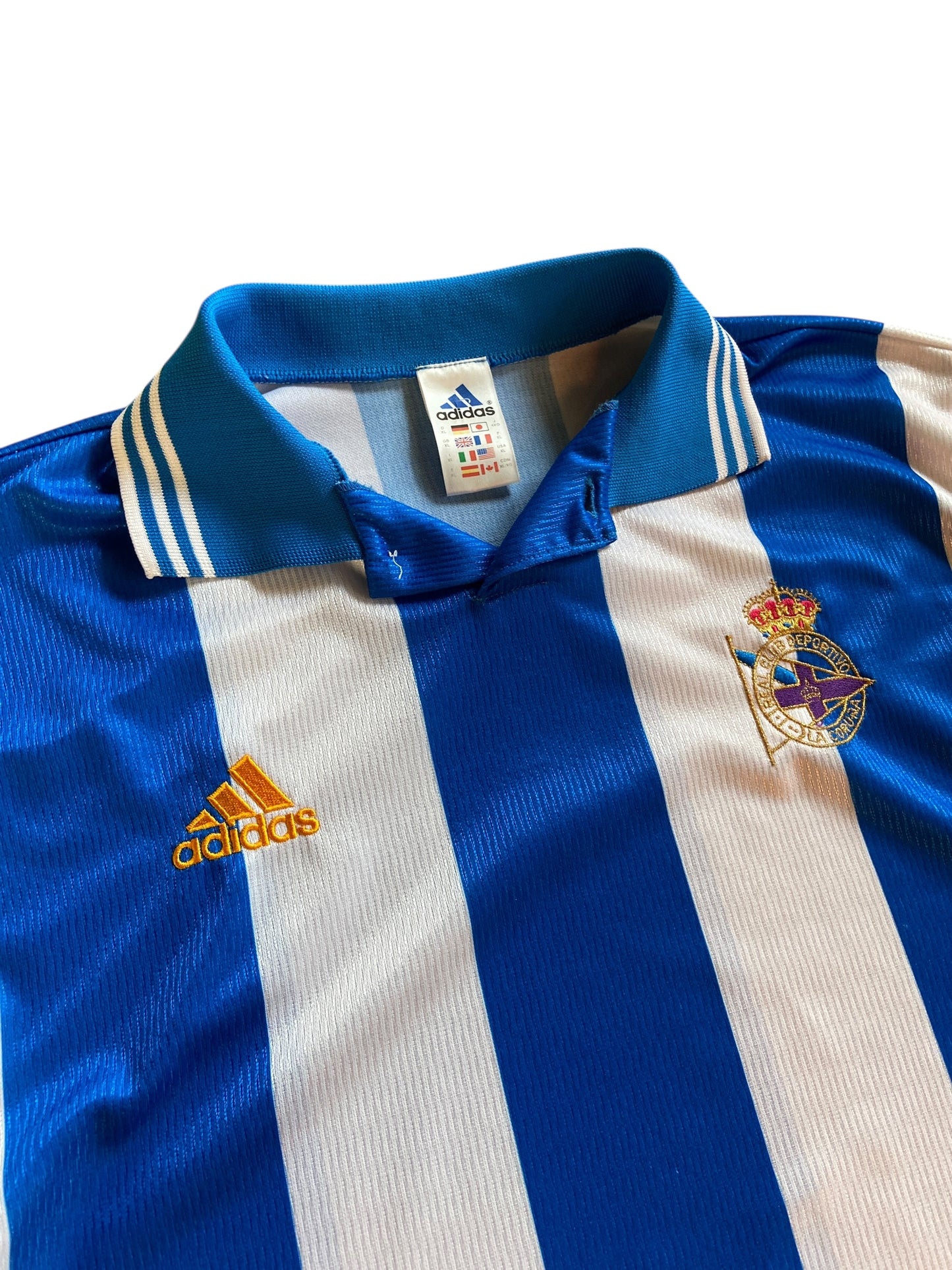 VTG Adidas Real Cub Deportivo La Coruna Soccer Jersey Sz XL