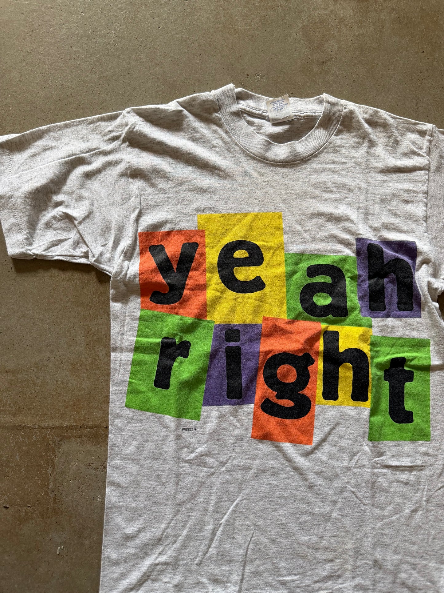 VTG Yeah Right Freeze Tee Sz S