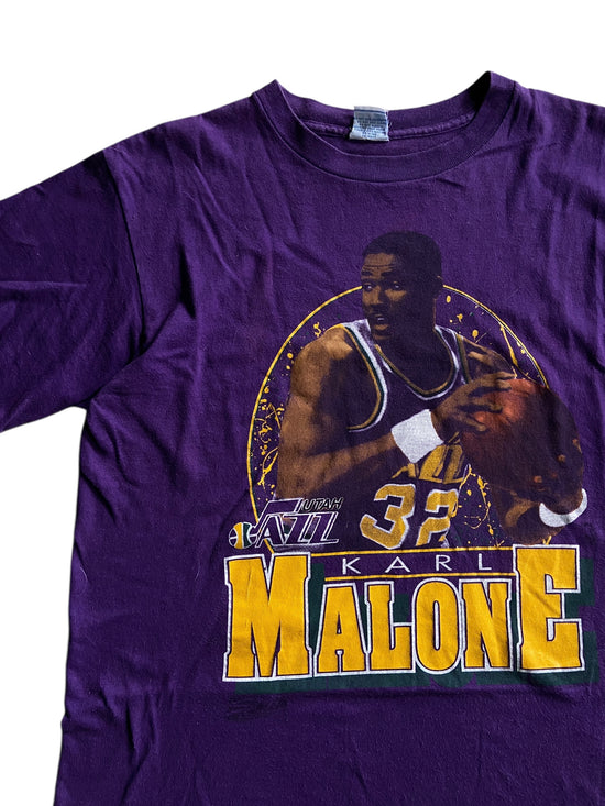 VTG Utah Jazz Karl Malone Salem Tee Sz M