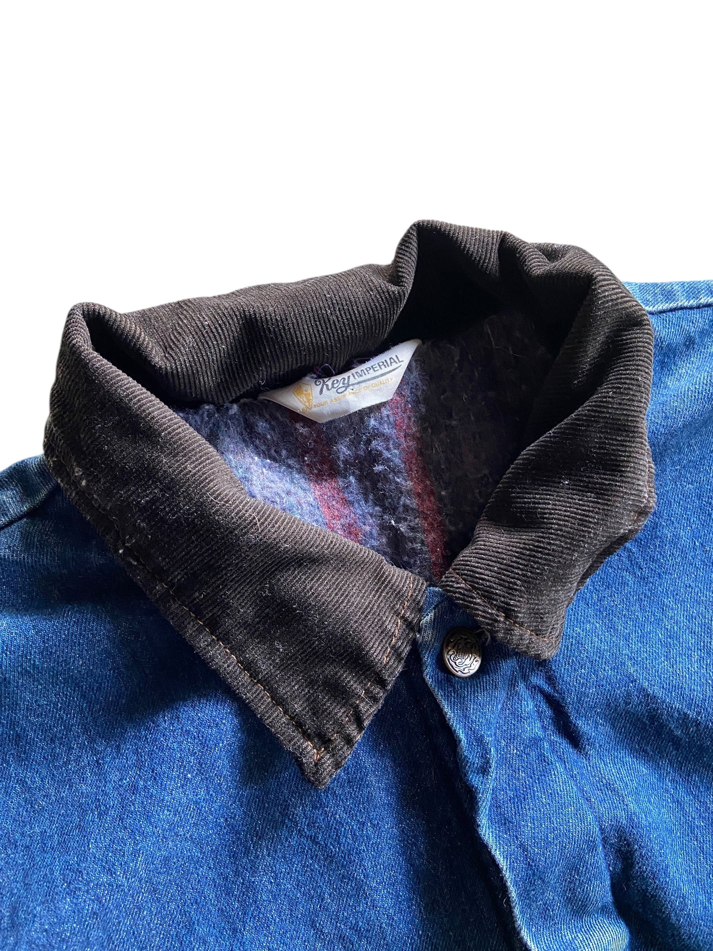 VTG Key Imperial Denim Chore Jacket Sz XL/2XL