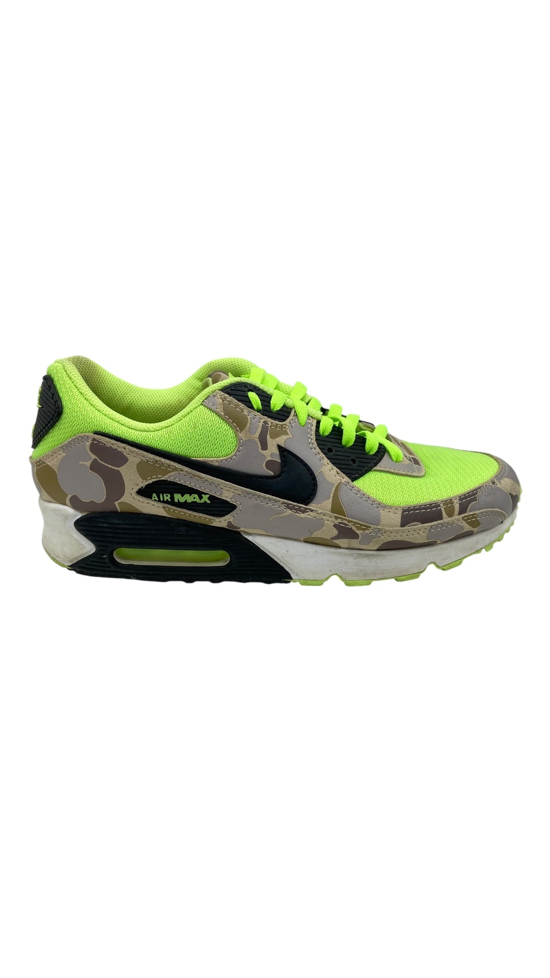 Used Nike Air Max 90 Green Camo Sz 10.5M/12W CW4039-300