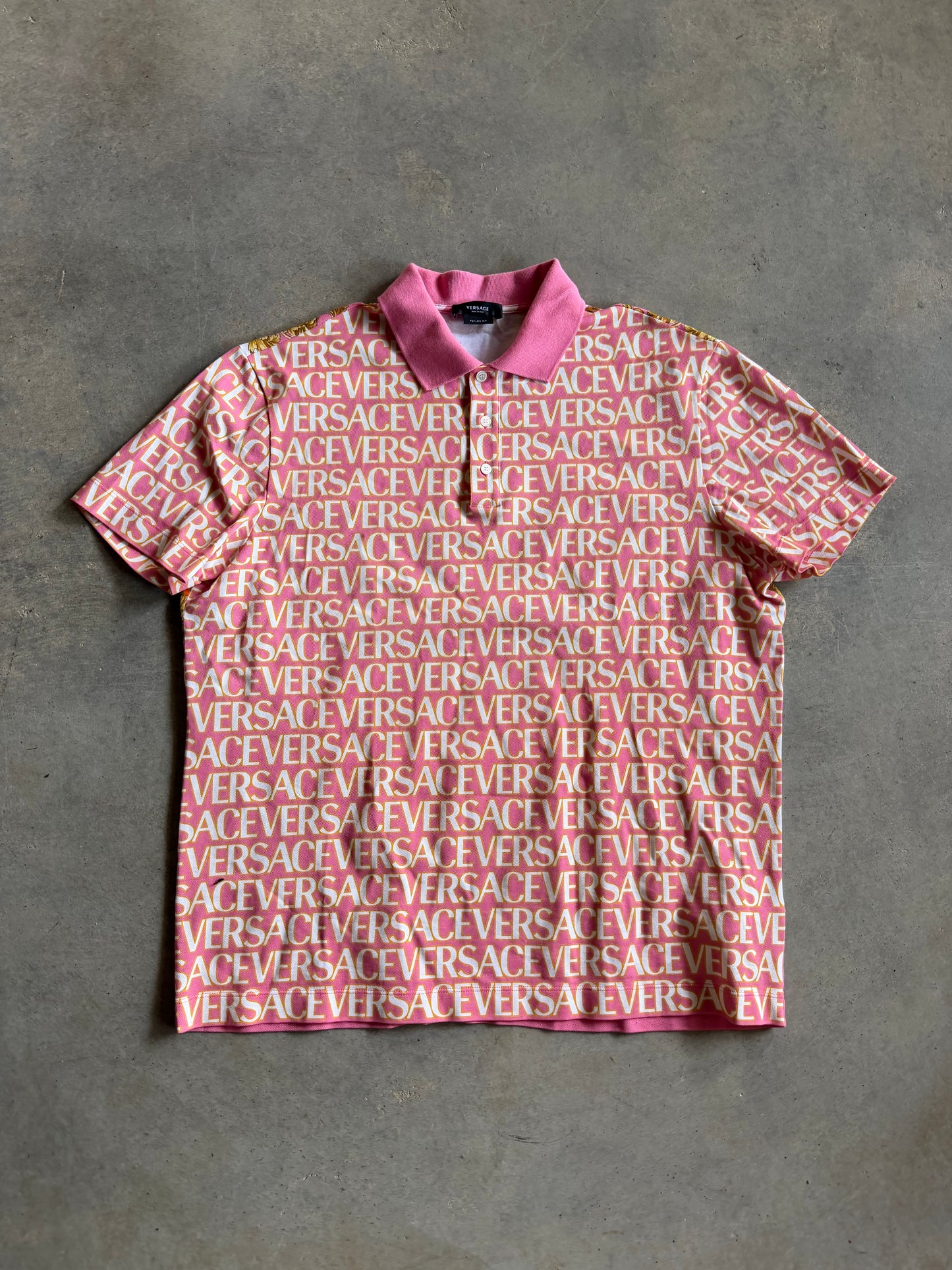 Versace Pink Polo Shirt Sz XL/2XL