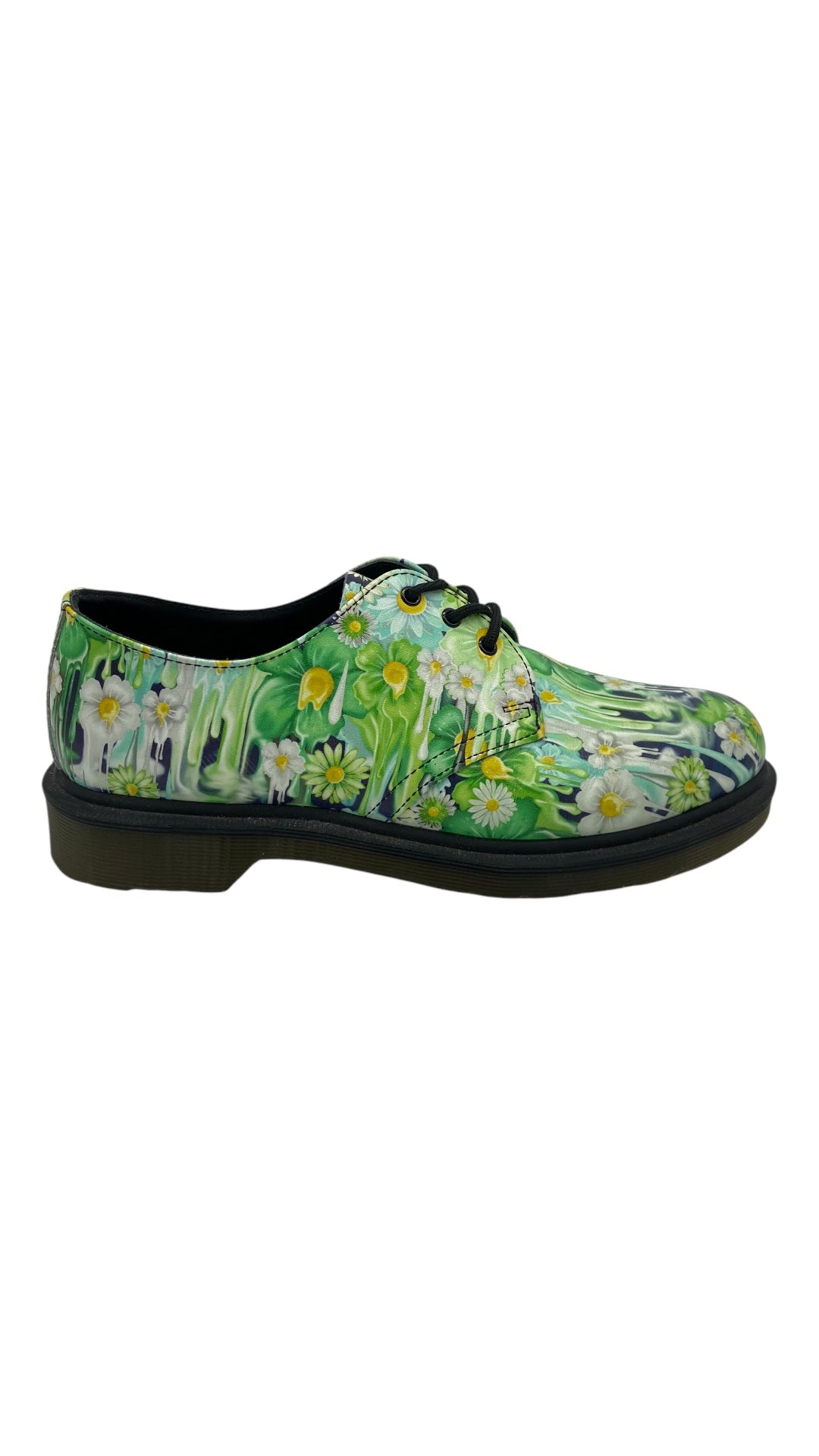 Preowned Wmns Dr. Martens 1461 Pascal Floral Drip Oxford Sz 8W/6.5M