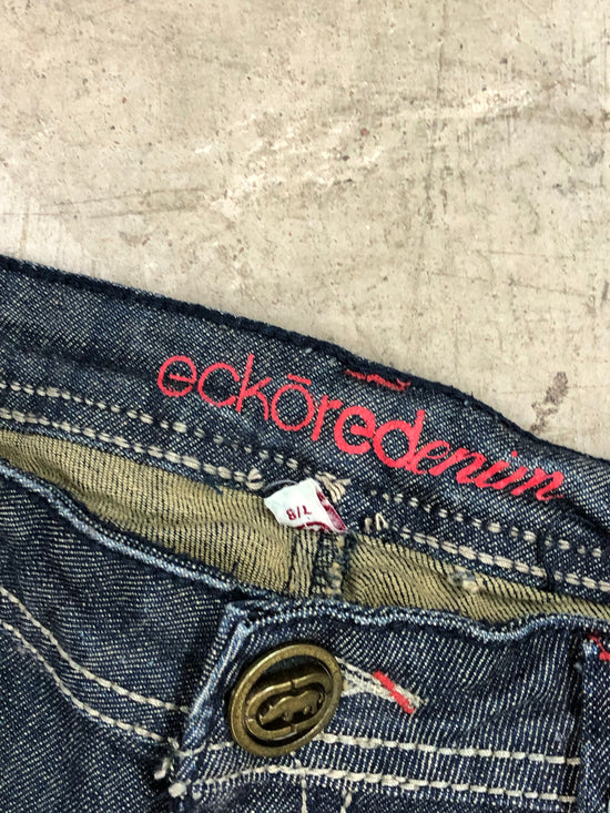 Y2k Womens Ecko Zip Denim Sz 7/8