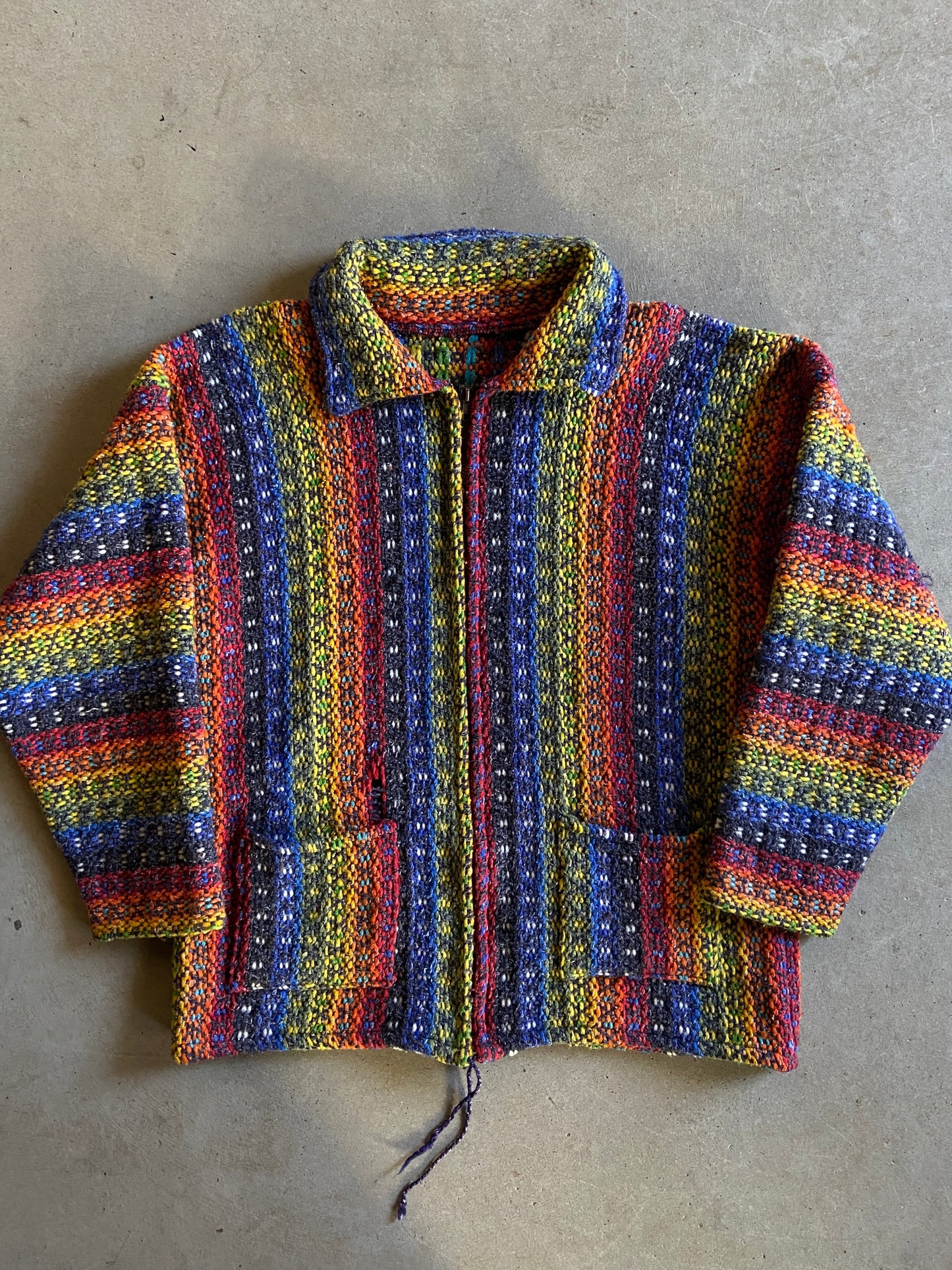 Drug Rugsack Zip Up Jacket Sz M