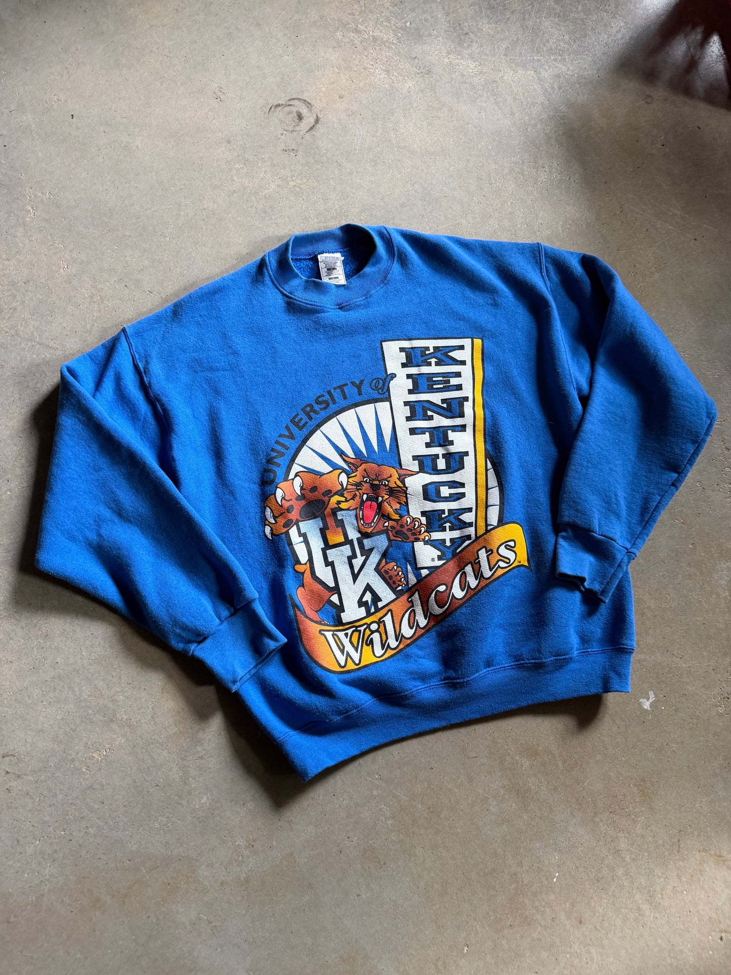 VTG Kentucky Wildcats Banner Sweatshirt Sz L