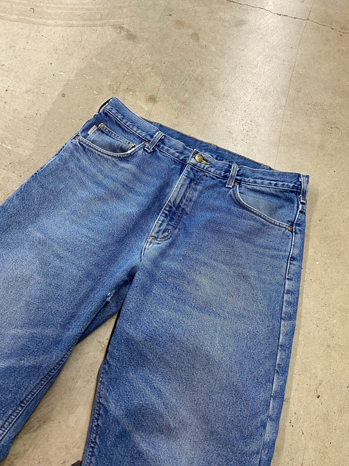 Carhartt Flannel Line Denim Jeans Sz 36x30