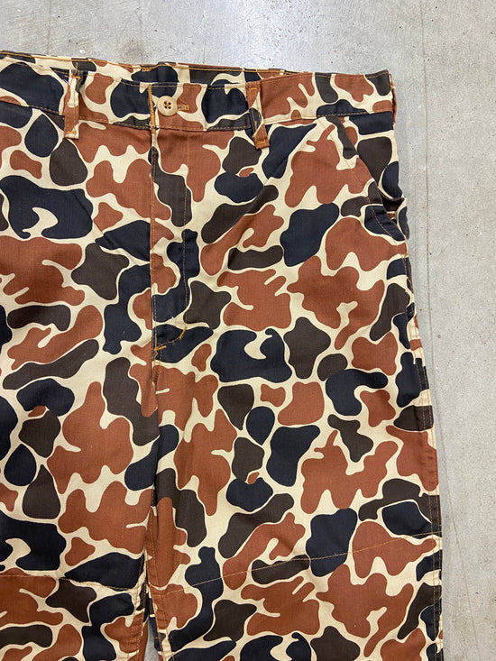 VTG Saftbak Brown Duck Camo Shell Hunting Pants Sz 40x30