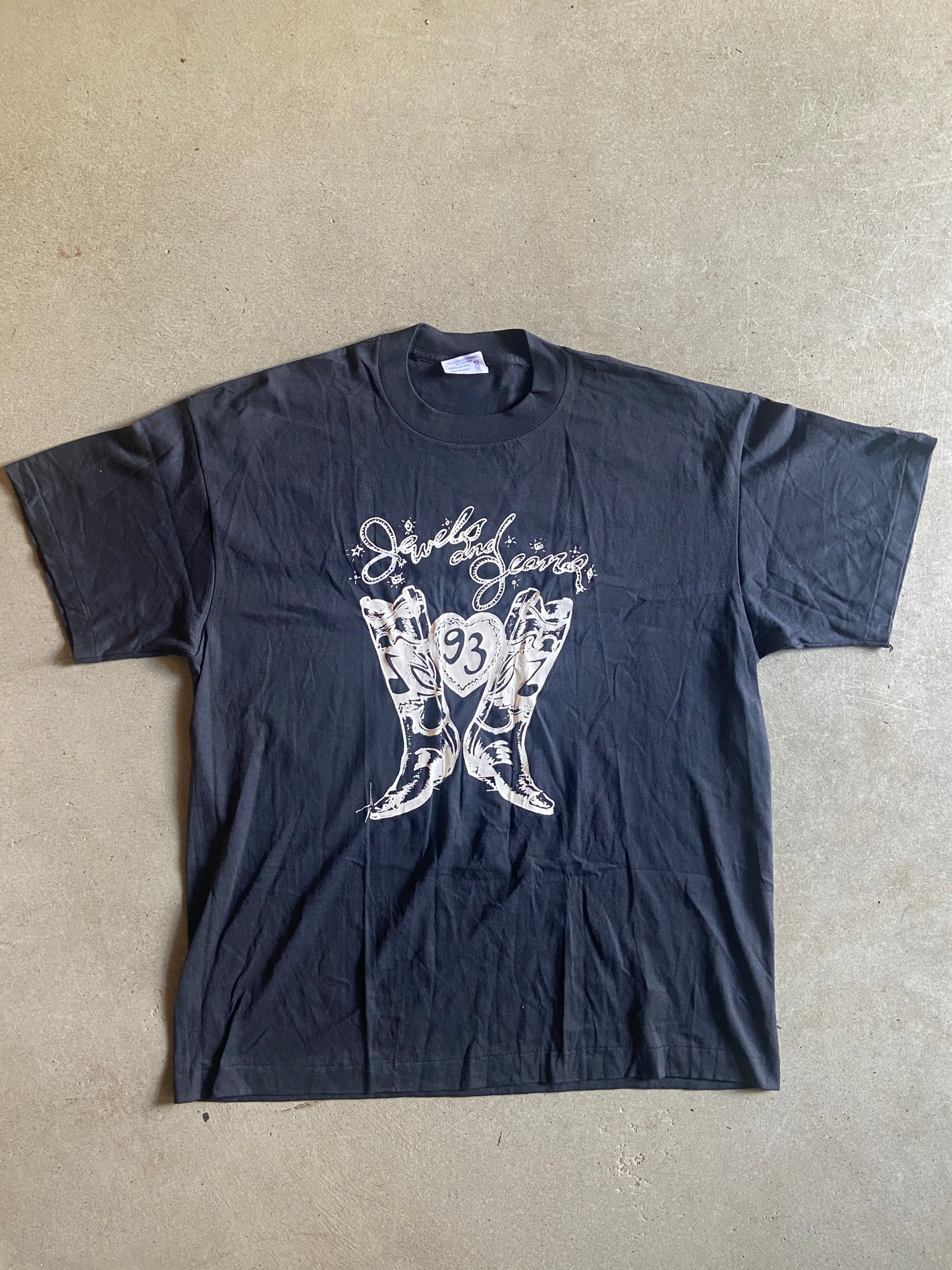 VTG Jewels & Seats 1993 Black Tee Sz XL