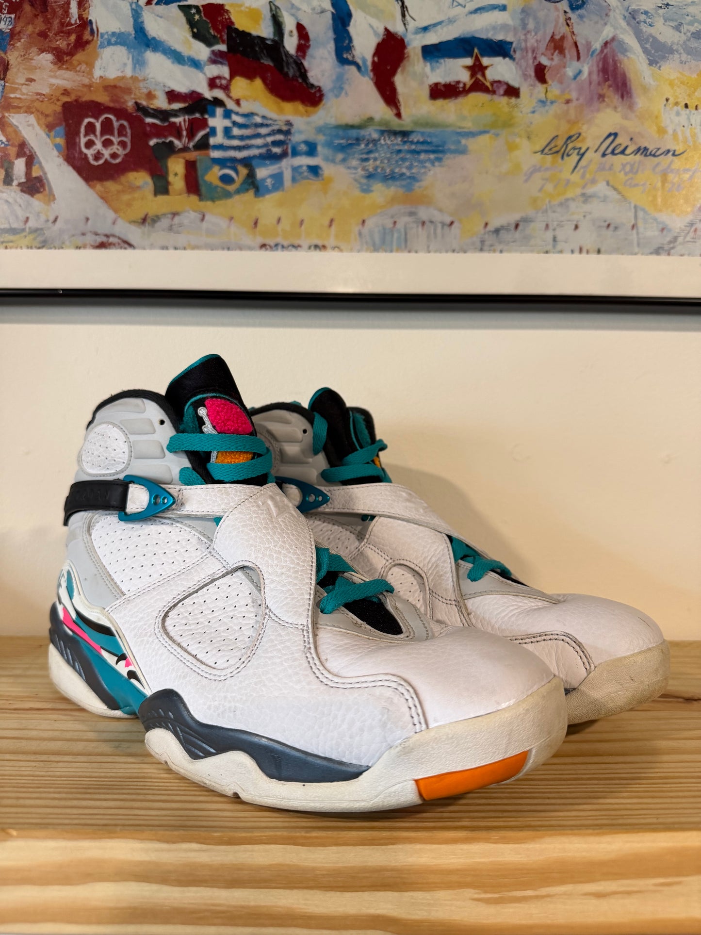 Preowned Jordan 8 Retro South Beach Sz 11M/12.5W