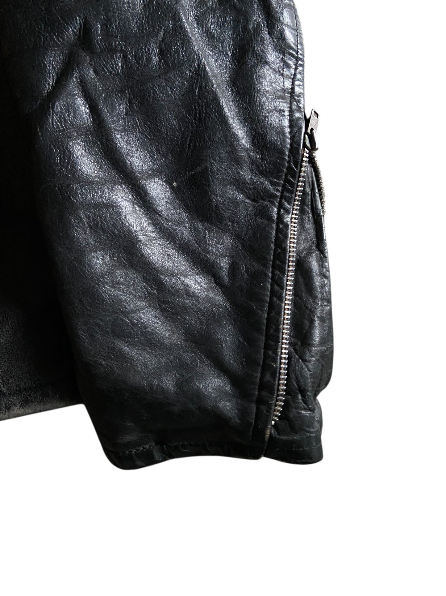 VTG Distressed Bad Boy Leather Motorcycle Jacket Sz L