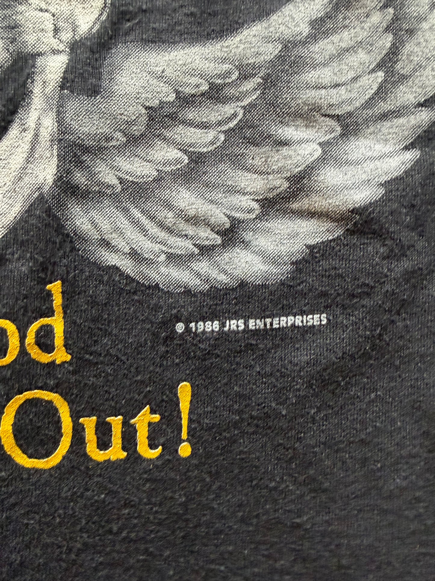 VTG Kill Em All Let God Sort Em Out 1986 JRS Tee Sz M