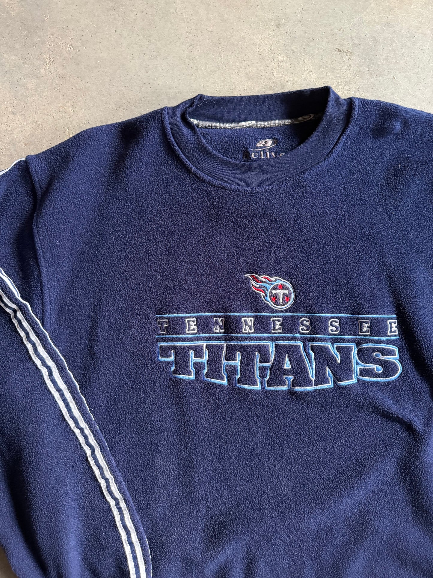 VTG Tennessee Titans Fleece Pullover Jacket Sz XL/2XL