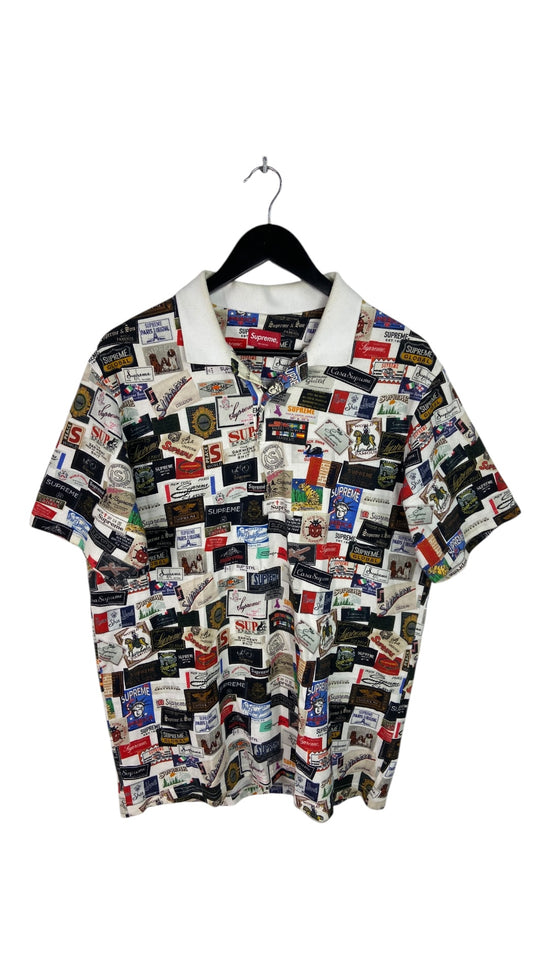 Supreme World Labels Polo Shirt Sz M