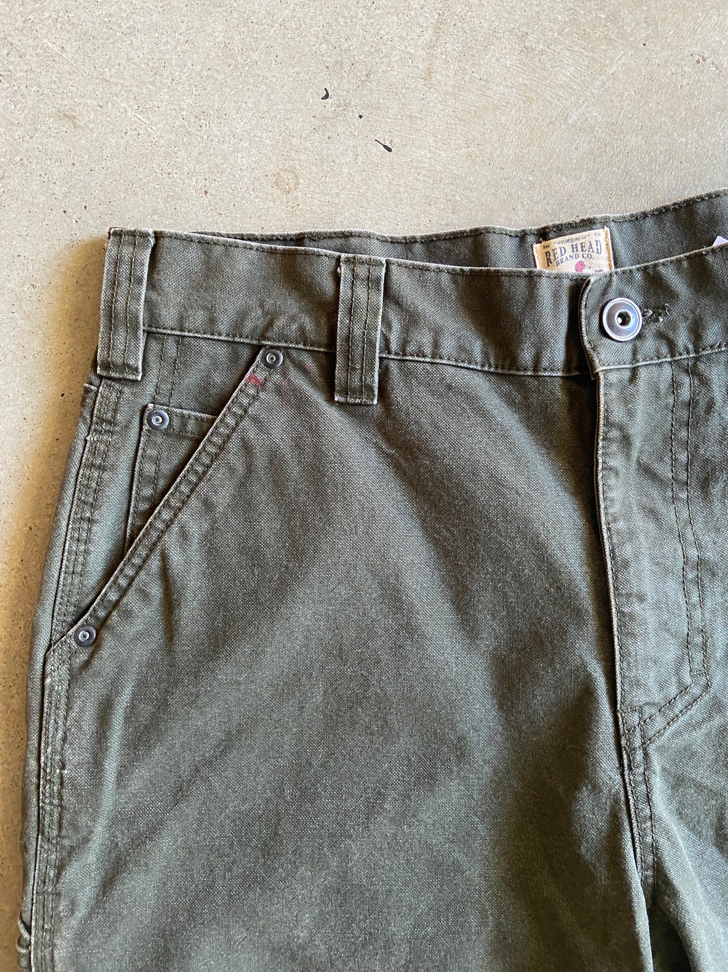 VTG Red Head Brand Co Olive Shorts Sz 34