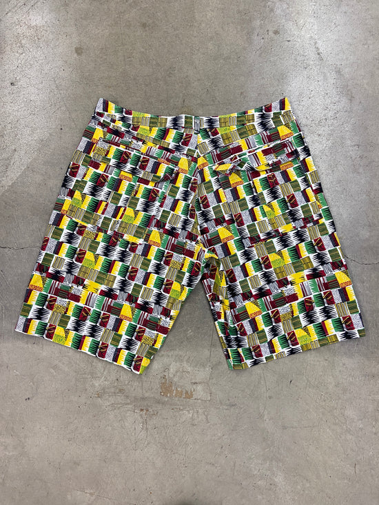 Y2K Jordan Rasta Baggy Shorts Sz 38