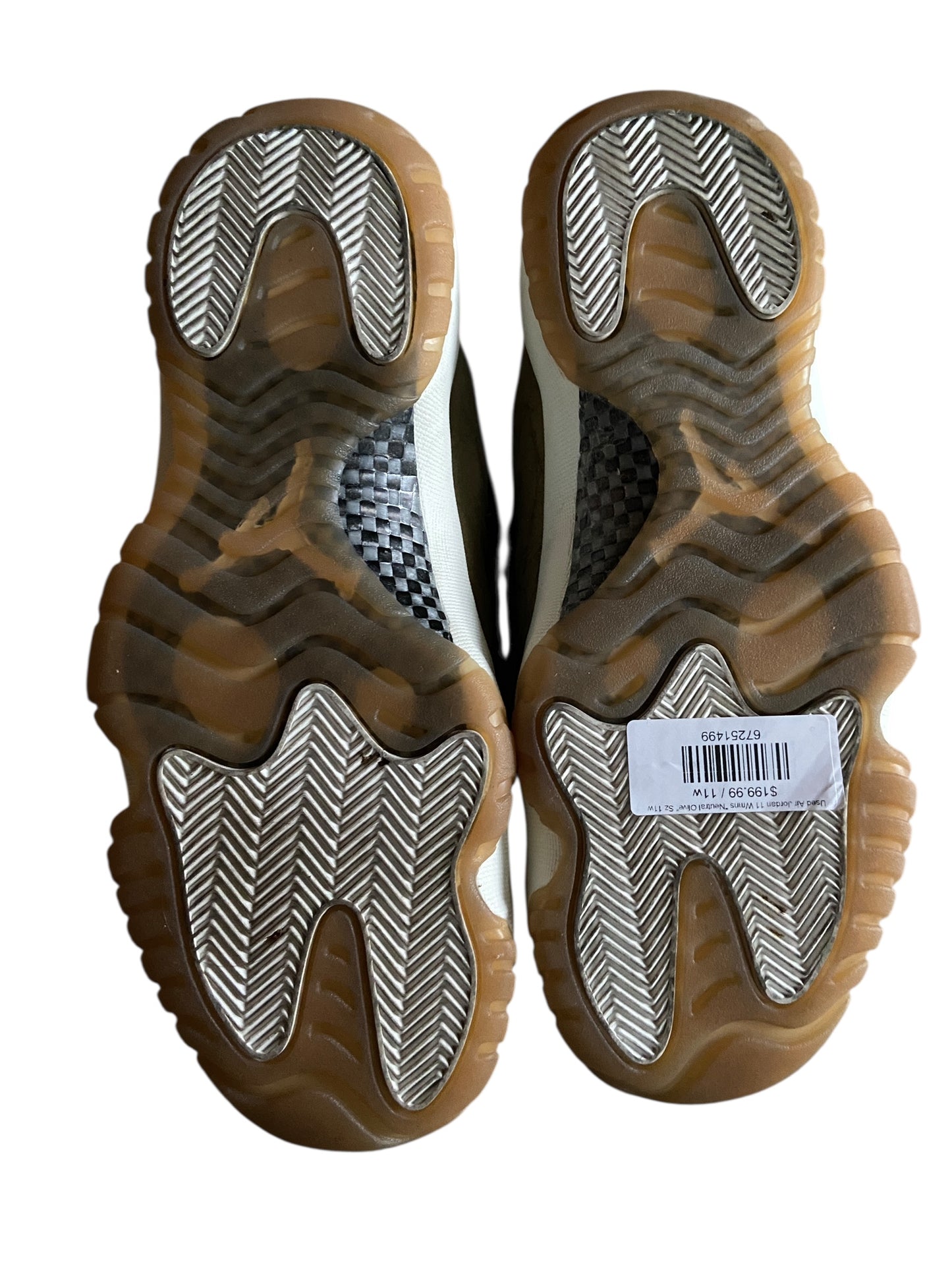 Preowned Air Jordan 11 Wmns "Neutral Olive" Sz 11w/9.5M