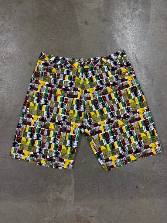Y2K Jordan Rasta Baggy Shorts Sz 38