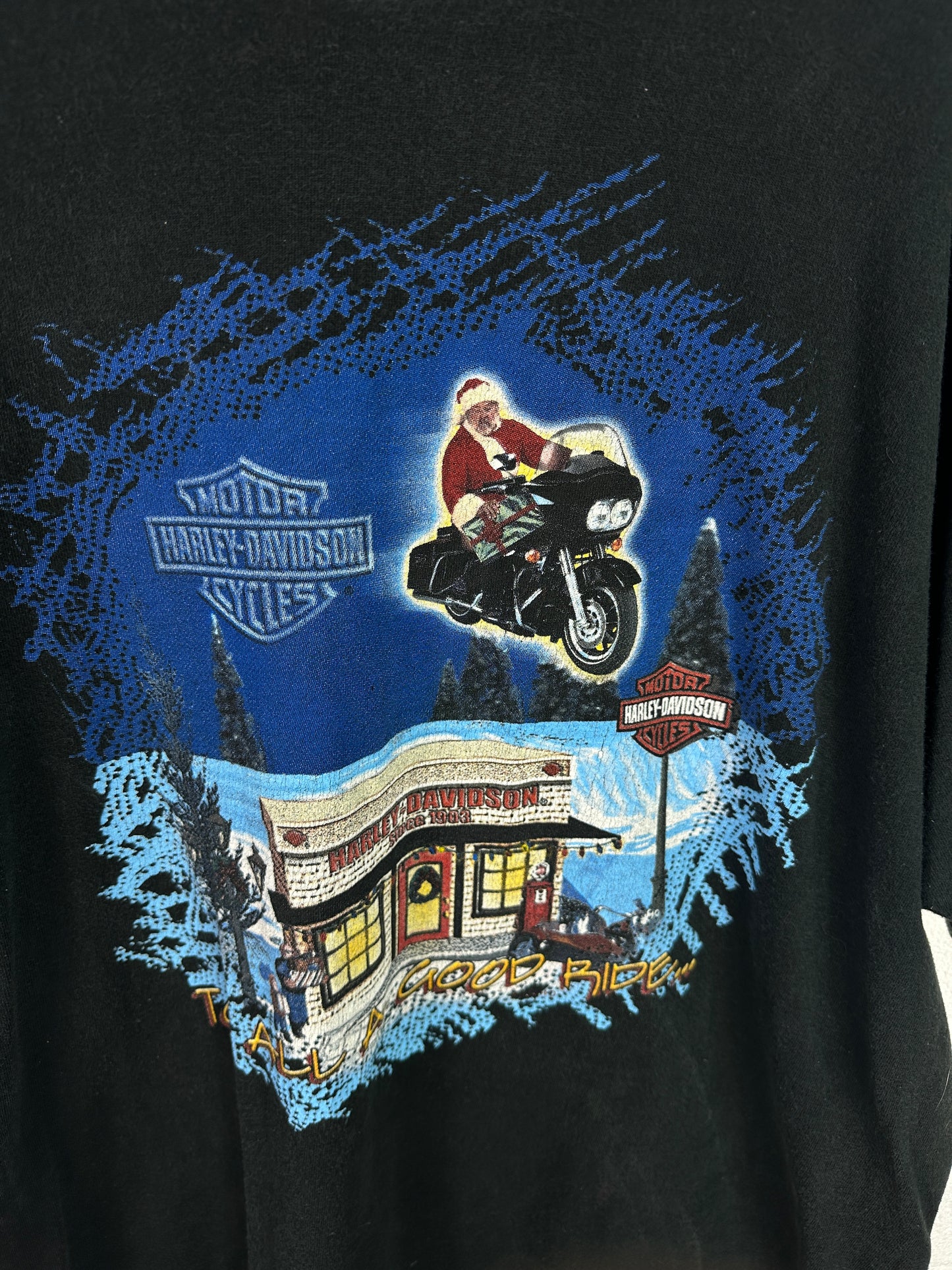 VTG Harley Davidson Christmas Tee Sz XXL