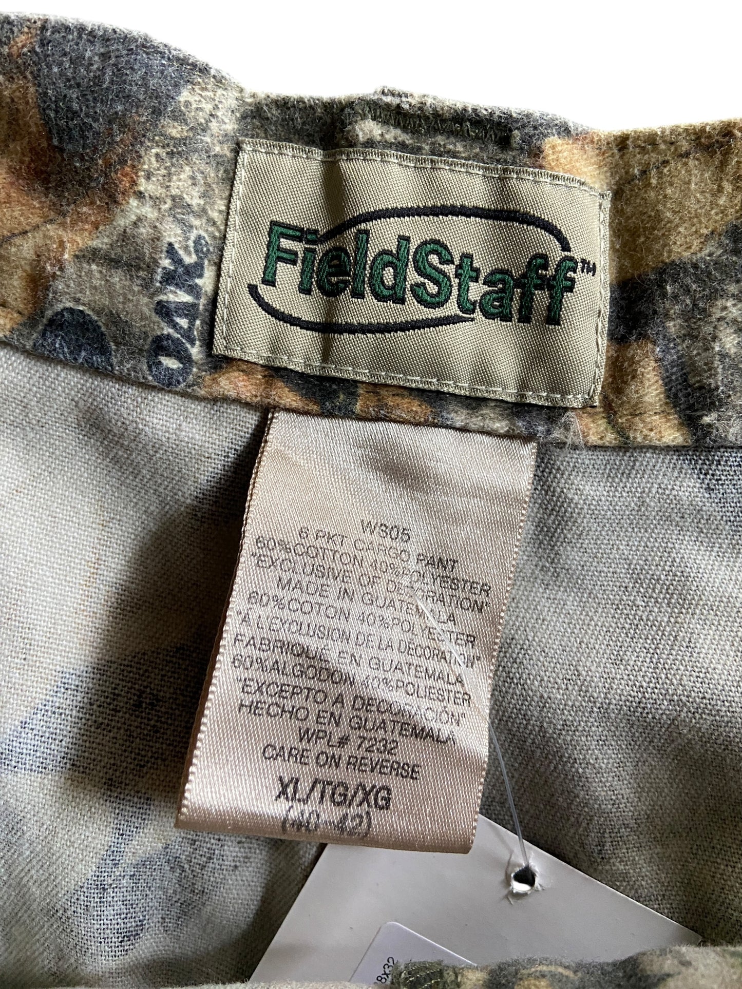 FieldStaff Mossy Oak Camo Cargo Pants Sz 42x32
