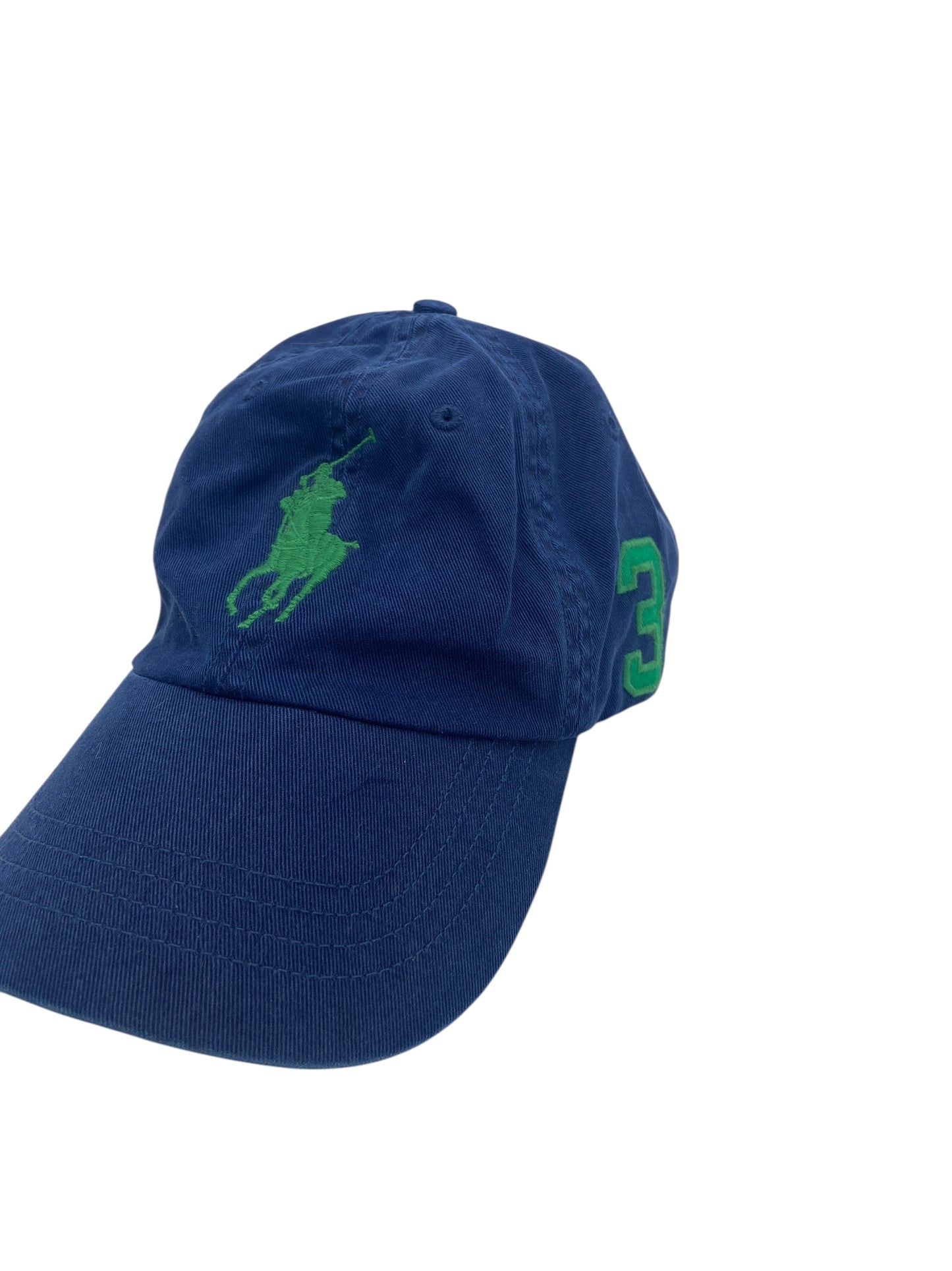 Y2K Ralph Lauren Navy Green Polo Strapback Cap