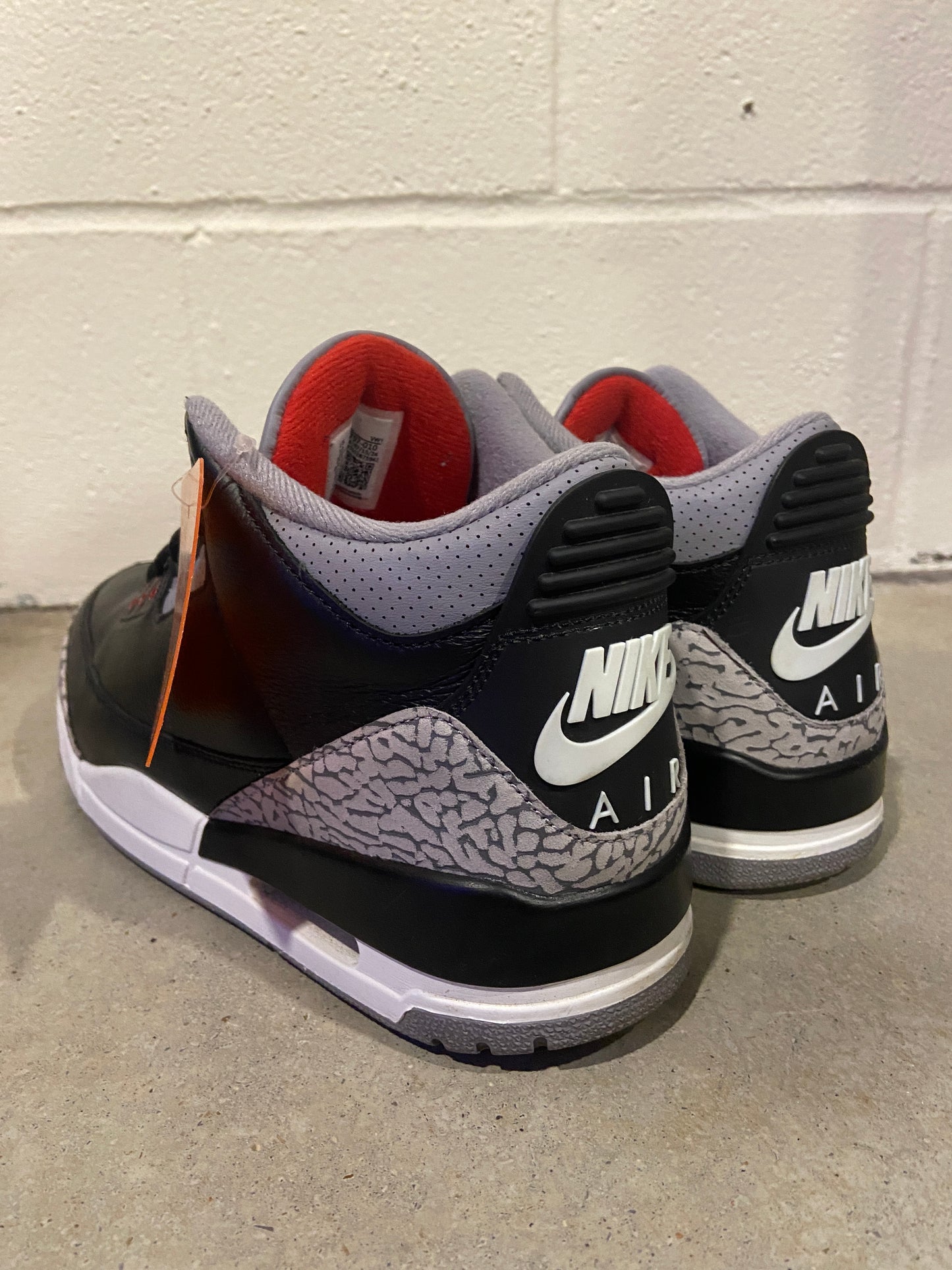 Preowned Jordan 3 Retro OG Black Cement (2024) Sz 10M/11.5W