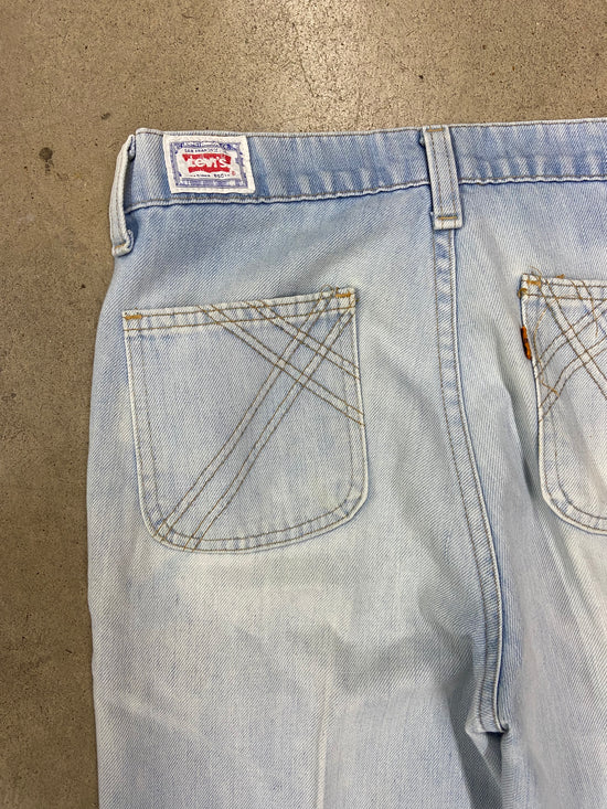 VTG Levi's Orange Tab 70's Bell Bottom Light Wash Jeans Sz 29x32