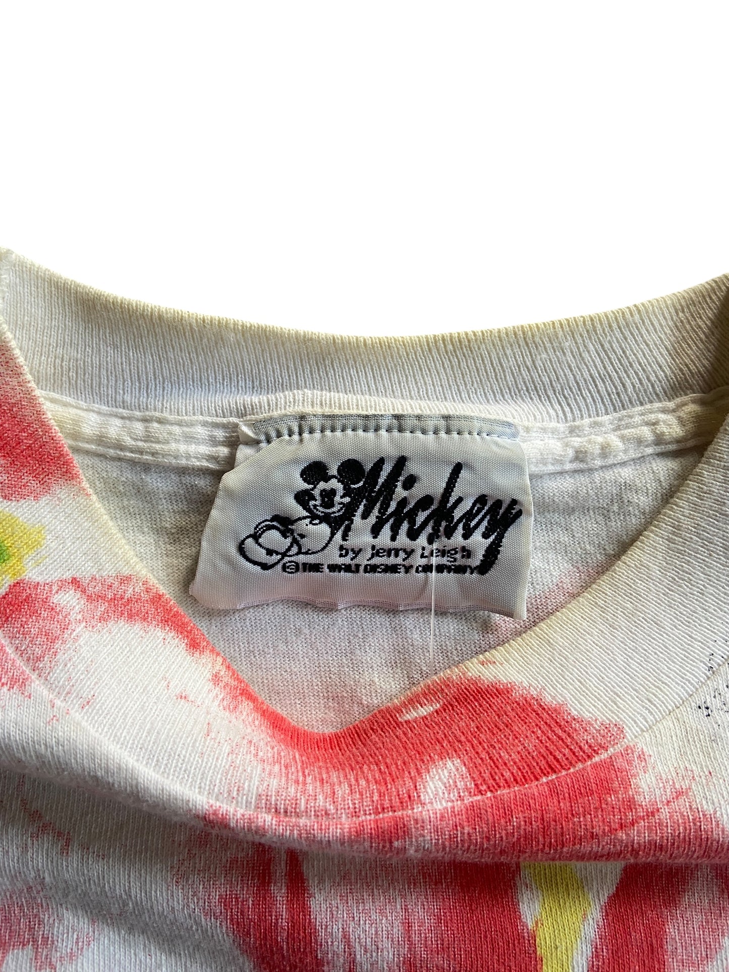 VTG Mickey Mouse Jerry Leigh Hawaiian Style Tee Sz L