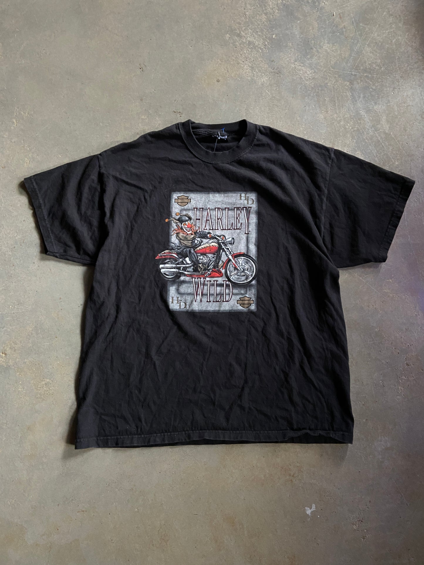 Y2K Harley Davidson Joker Wild Card Tee Sz XL
