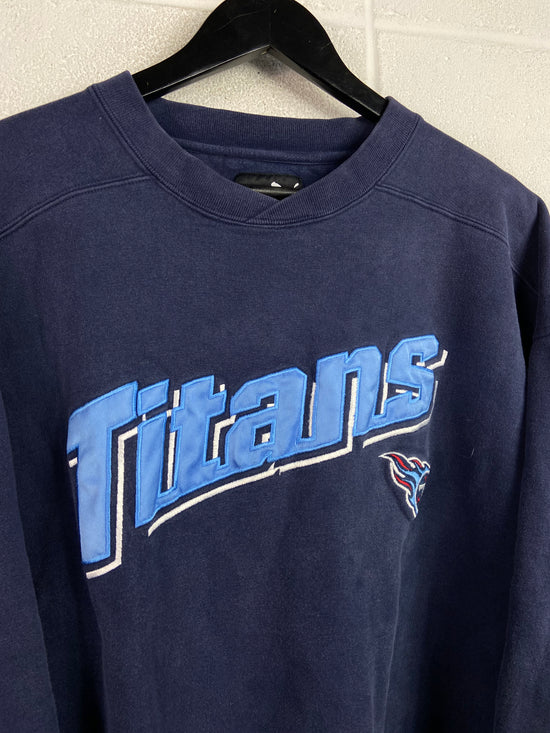 Y2K Tennessee Titans Puma Navy Crewneck Sz XL