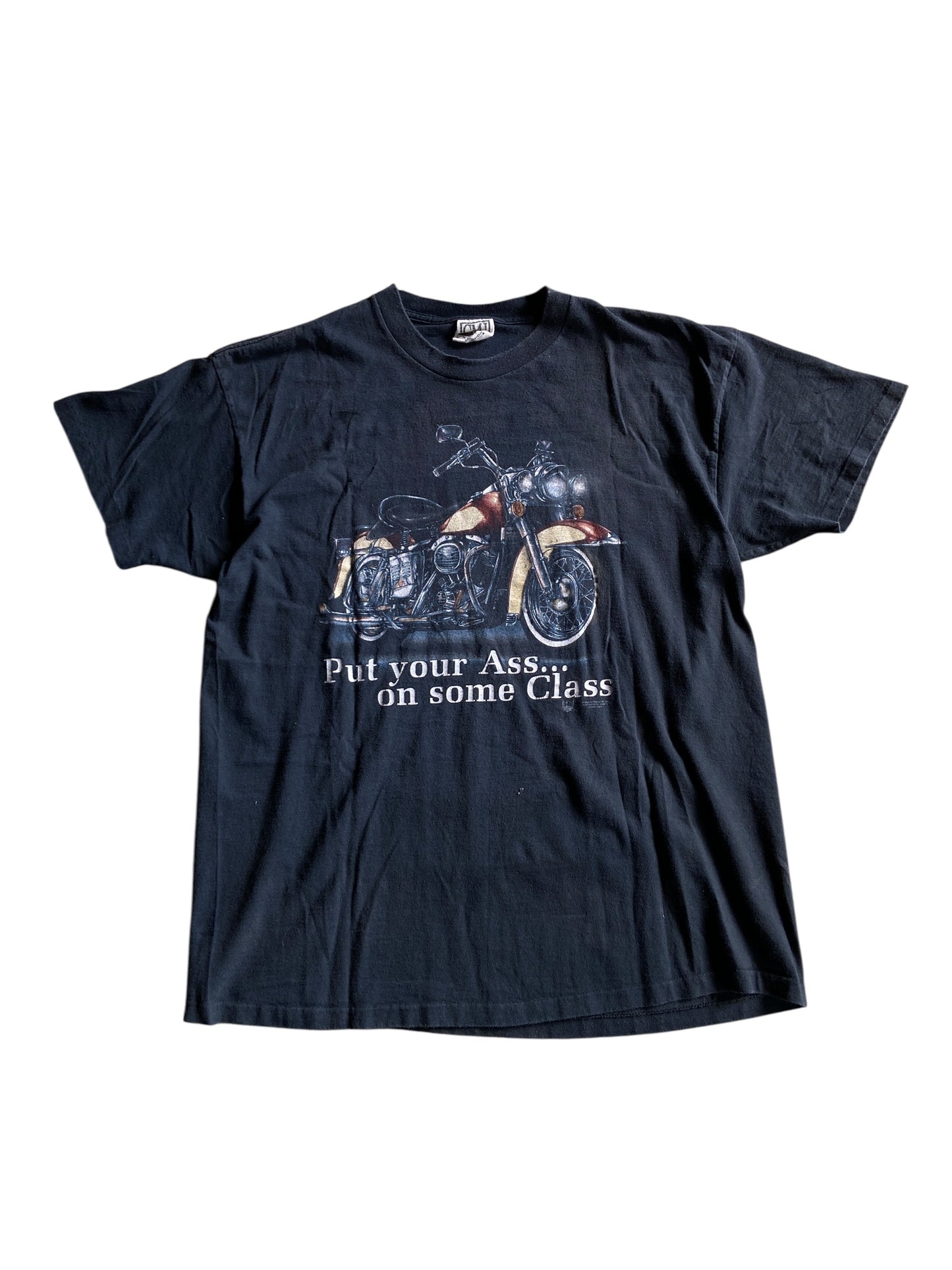VTG American Bikers "Put Your Ass on Some Class" Tee Sz XL