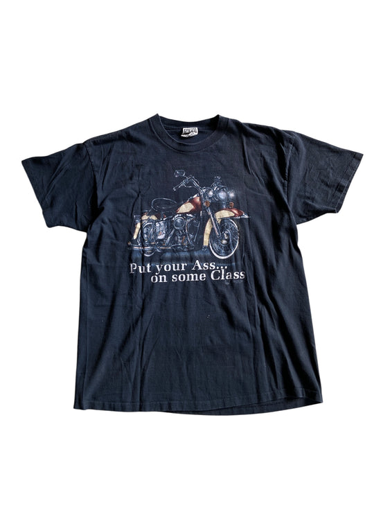 VTG American Bikers "Put Your Ass on Some Class" Tee Sz XL