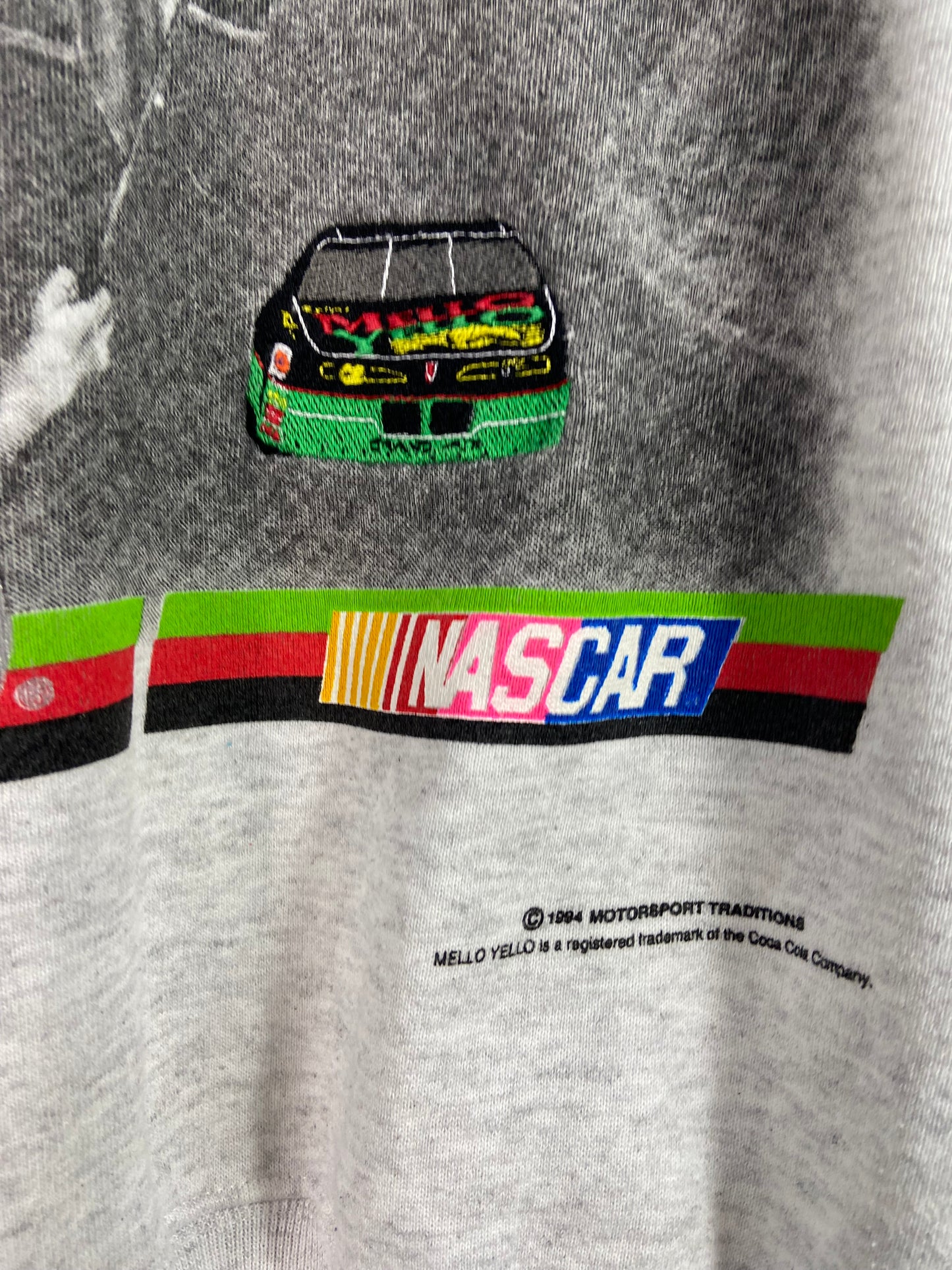 VTG Kyle Petty Mello Yellow NASCAR Nutmeg Crewneck Sz M/L