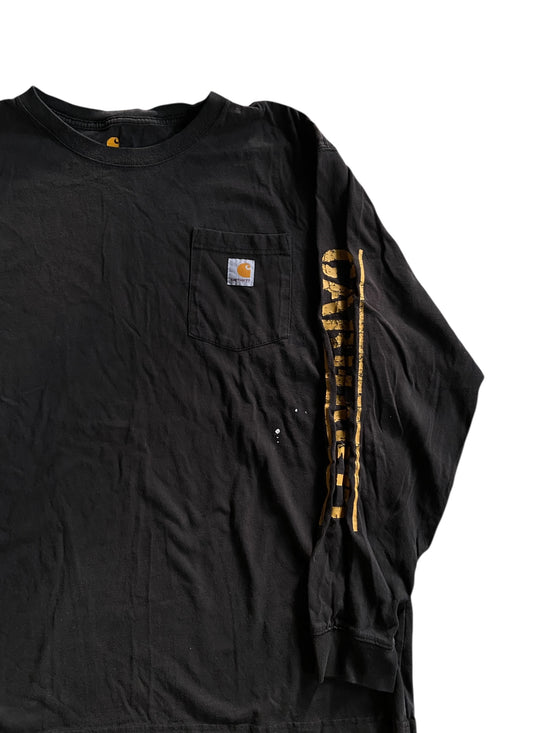 Carhartt LS Black Pocket Tee Sz XL/2XL