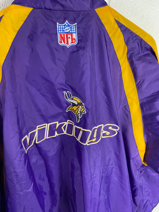 VTG Reebok Minnesota Vikings Purple Track Jacket Sz XL