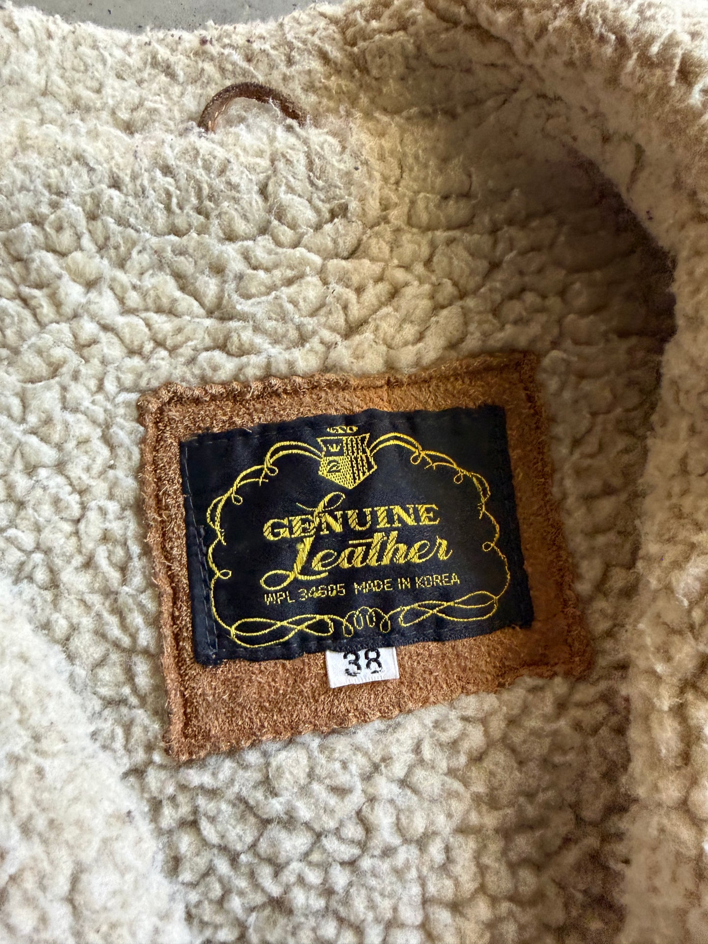 VTG Suede Sherpa Genuine Leather Jacket Sz M