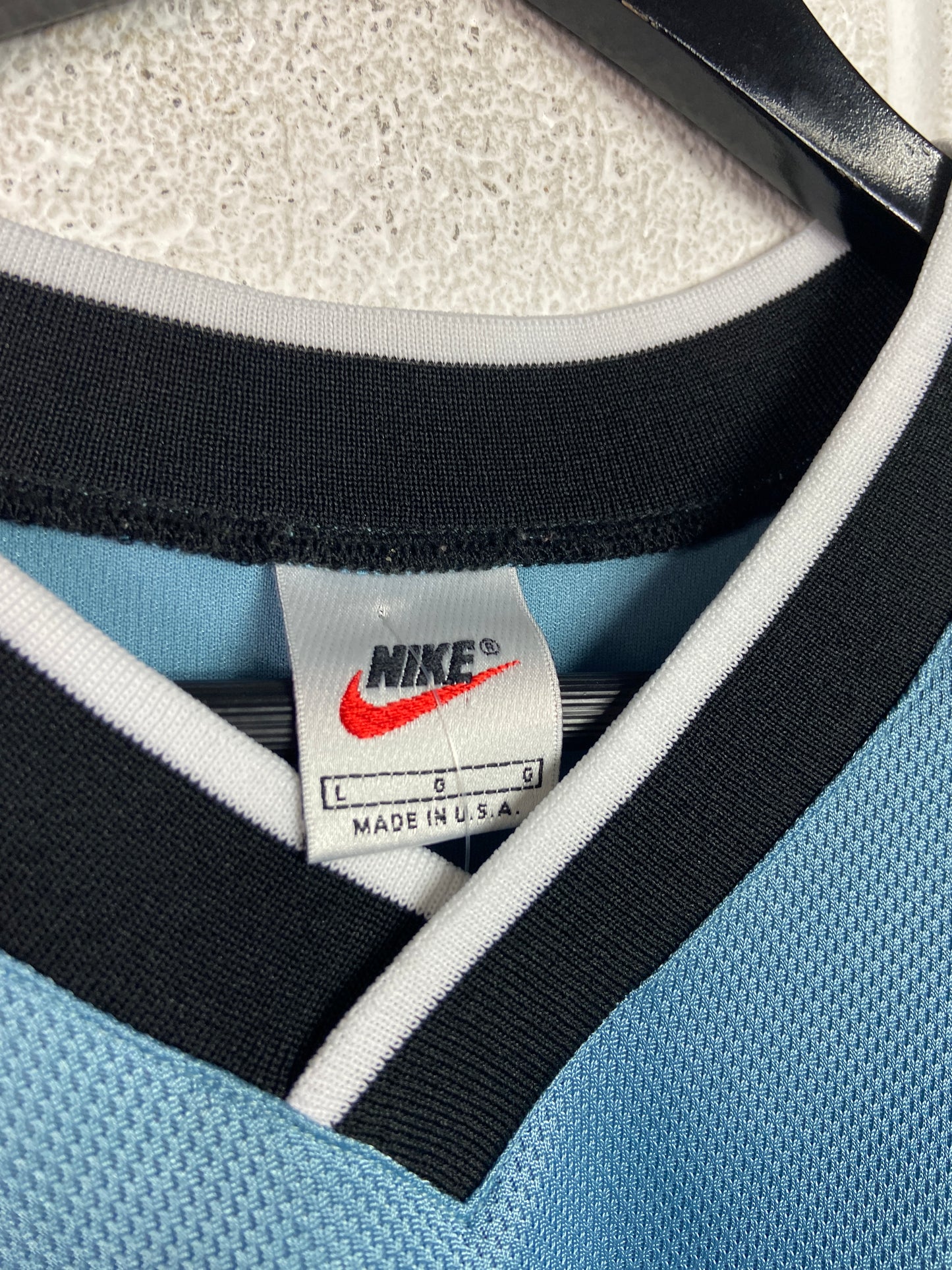 VTG Nike Sky Blue Soccer Style Jersey Sz L