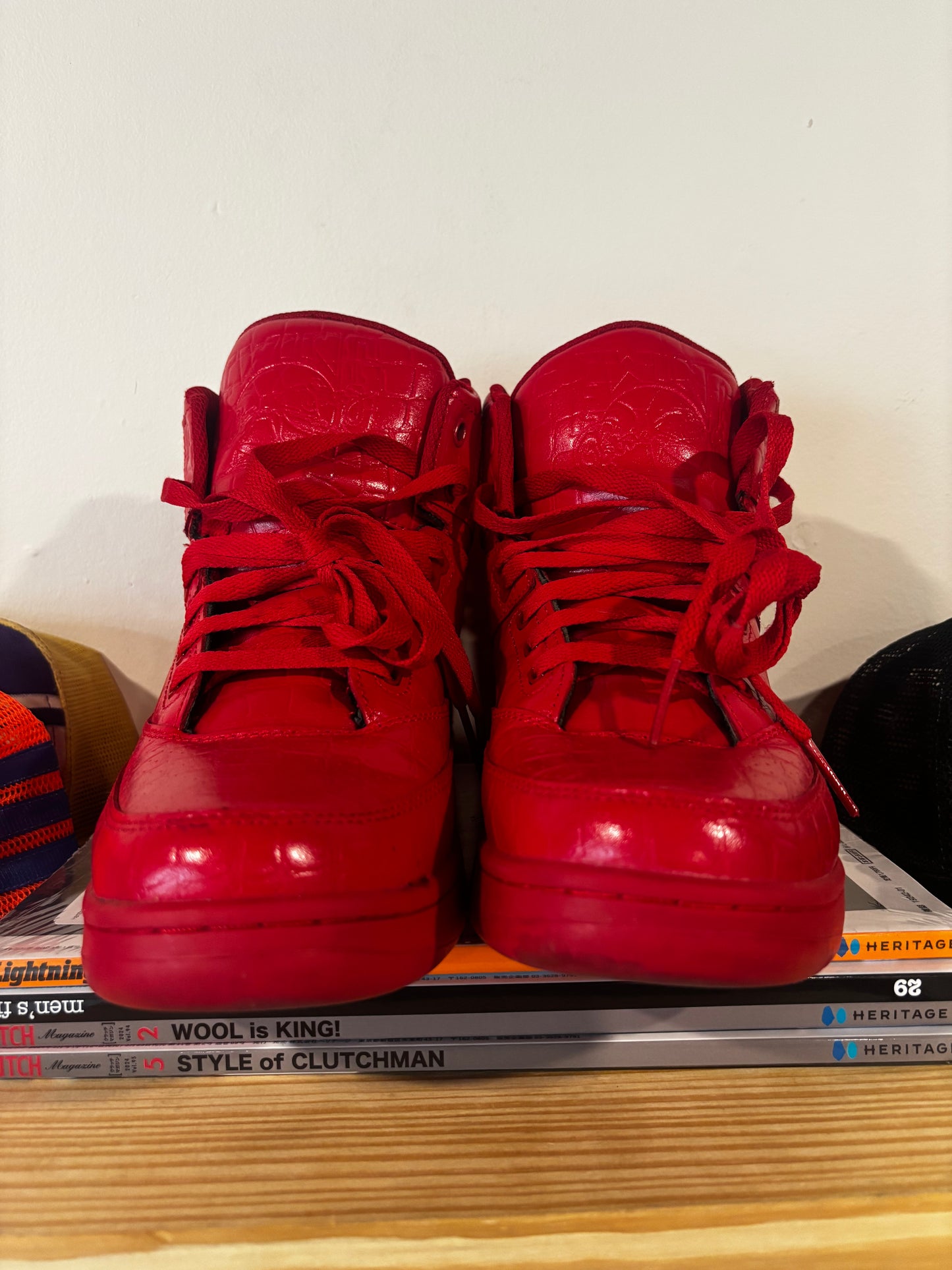 Preowned Ewing 33 Hi Croc Skin Sz 9M
