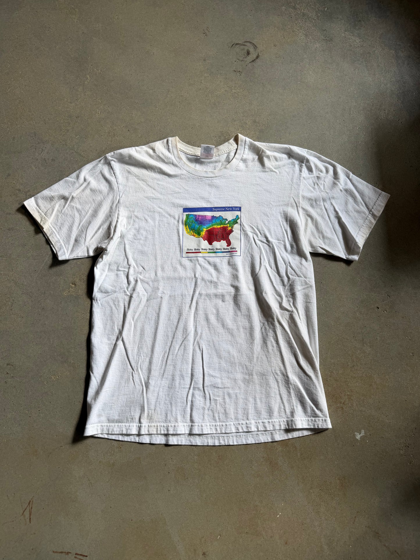 Supreme Weather Tee White Tee Sz M