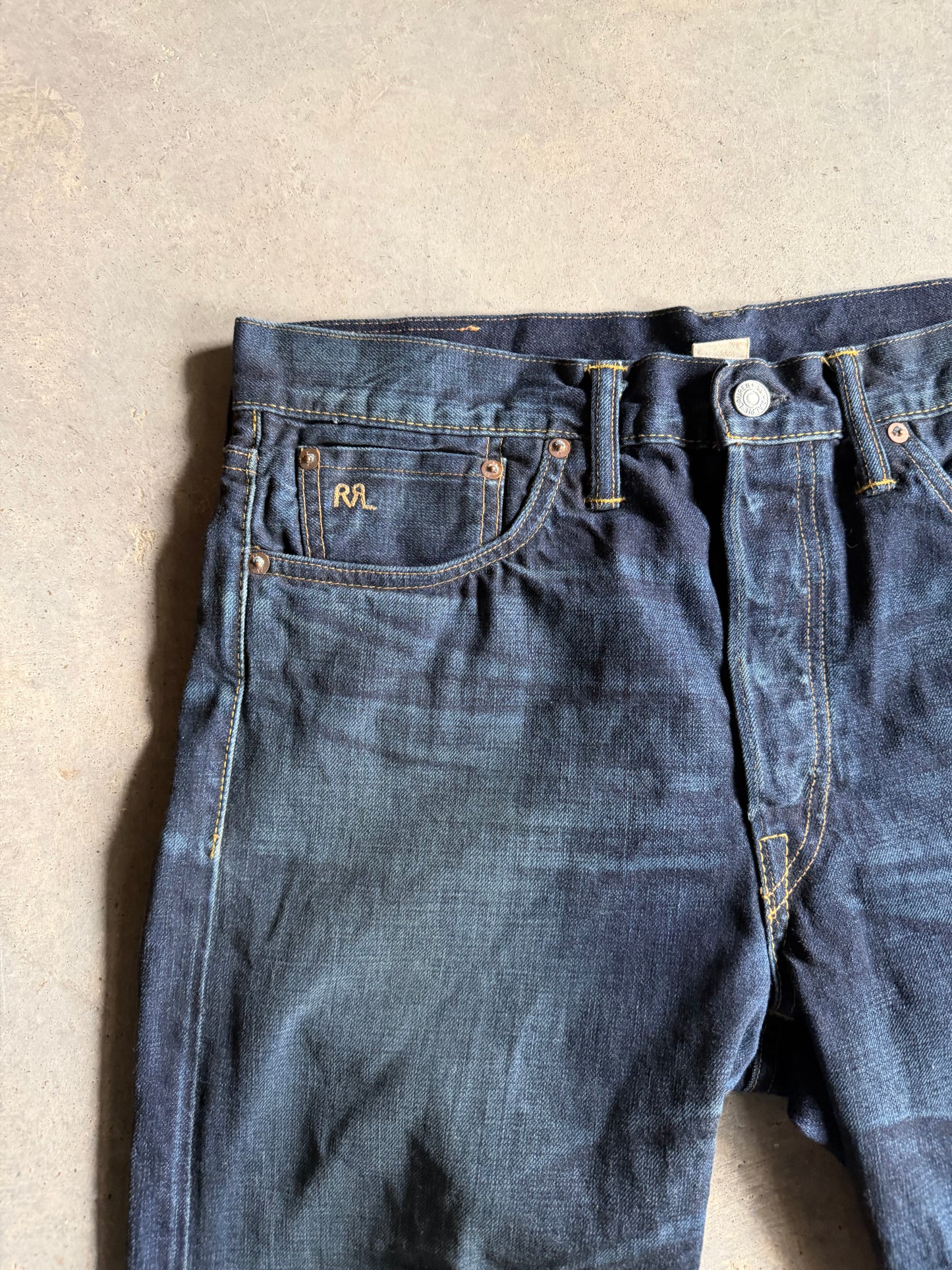 RRL Straight Leg Japanese Denim Jeans Sz 34x32