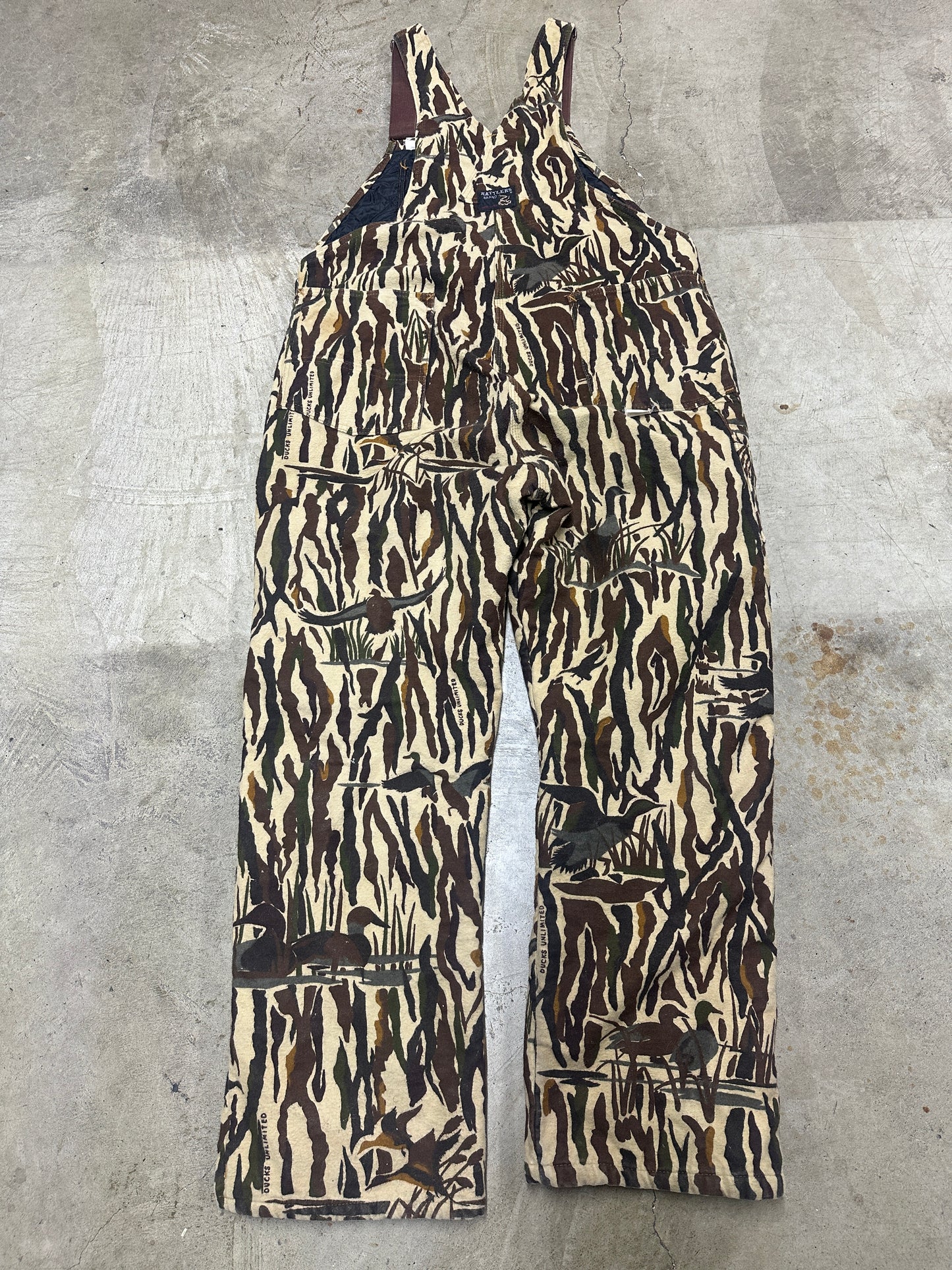 VTG Duck Unlimited Camouflage Overalls Sz 44x32