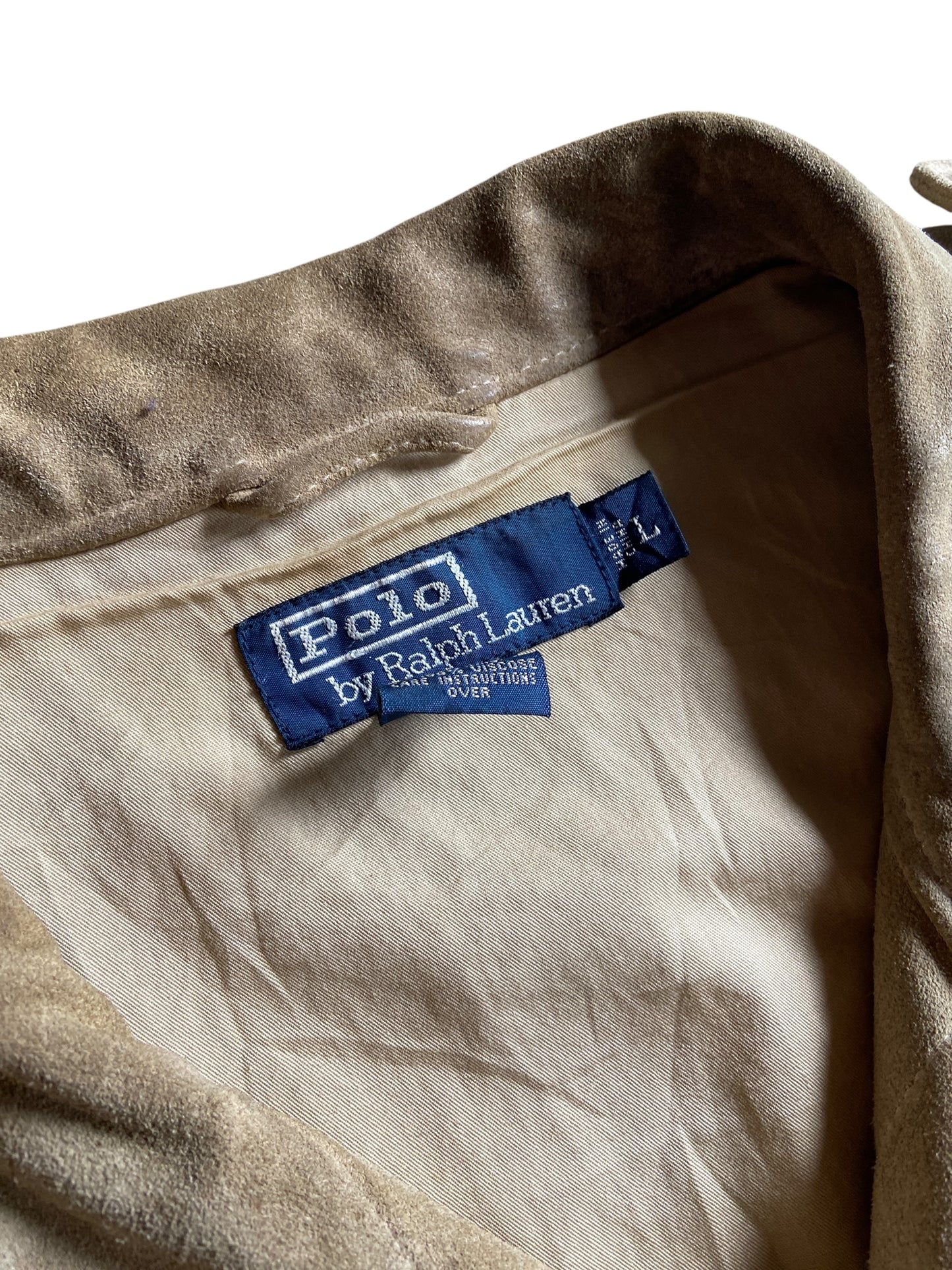 VTG Polo Ralph Lauren Suede Leather Jacket Sz L