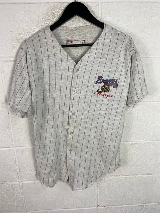 VTG Braves World Series 92' Button Up Shirt Sz L