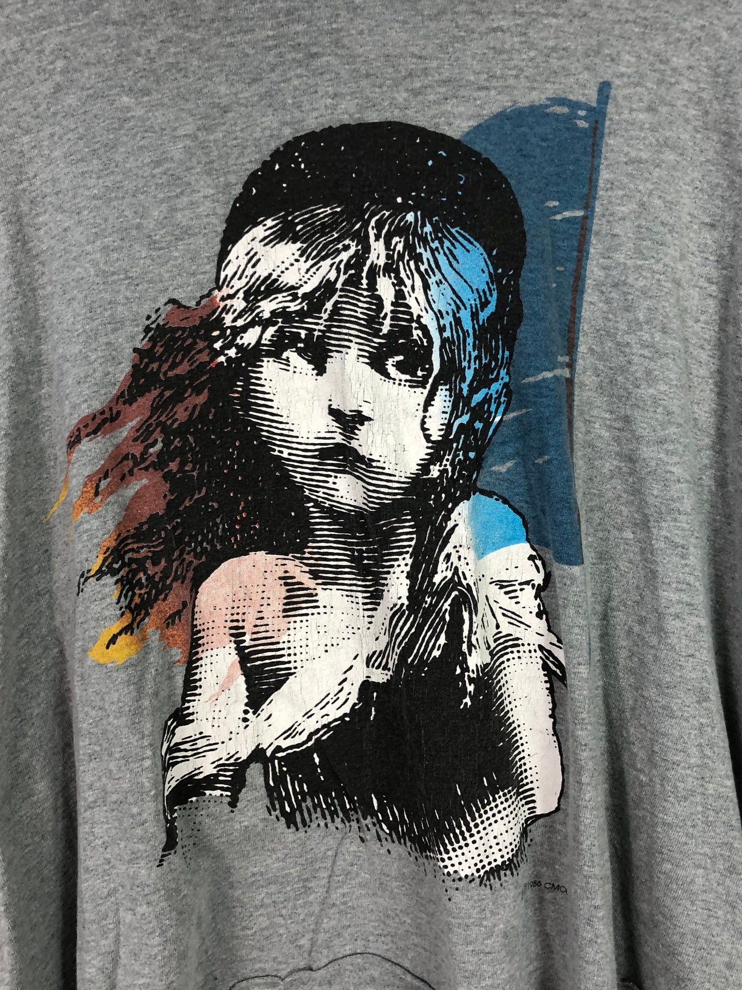 VTG Les Miserables Crop Tee Sz S