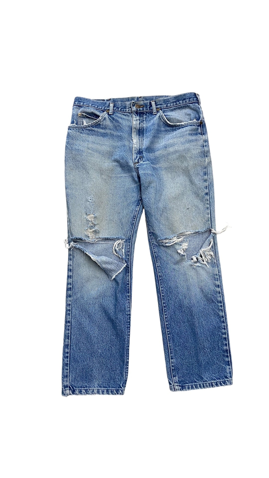 VTG Lee Rider Distressed Jeans Sz 36x28