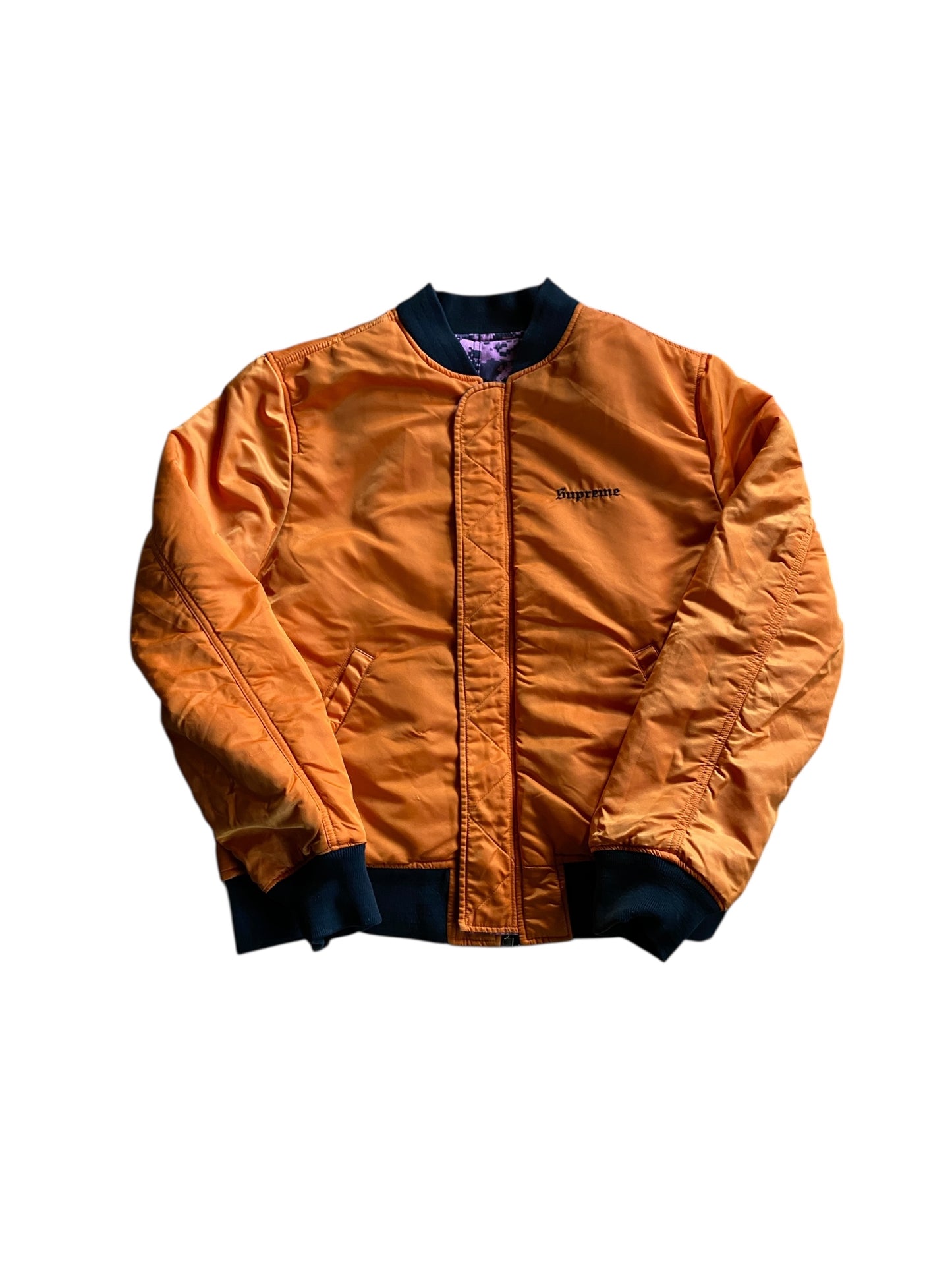 Supreme Pink Digital Camo Reversible Bomber Jacket Sz L