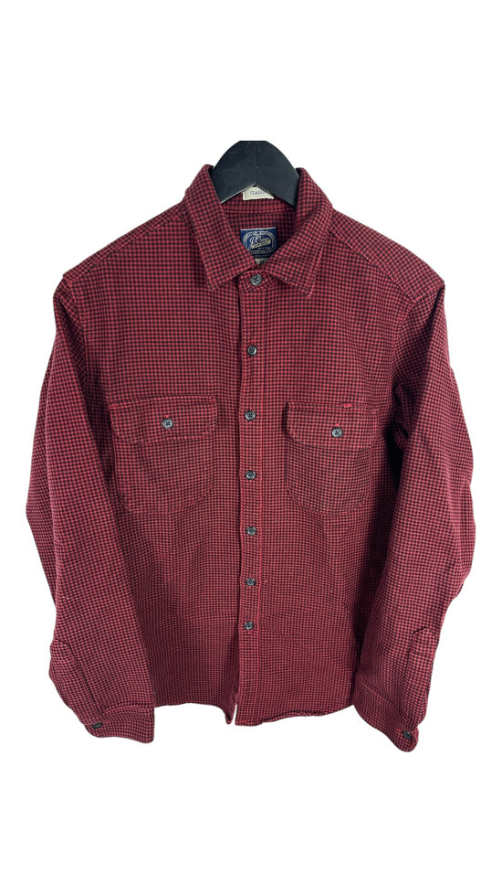 J. Crew Checkered Flannel Shirt Sz Med