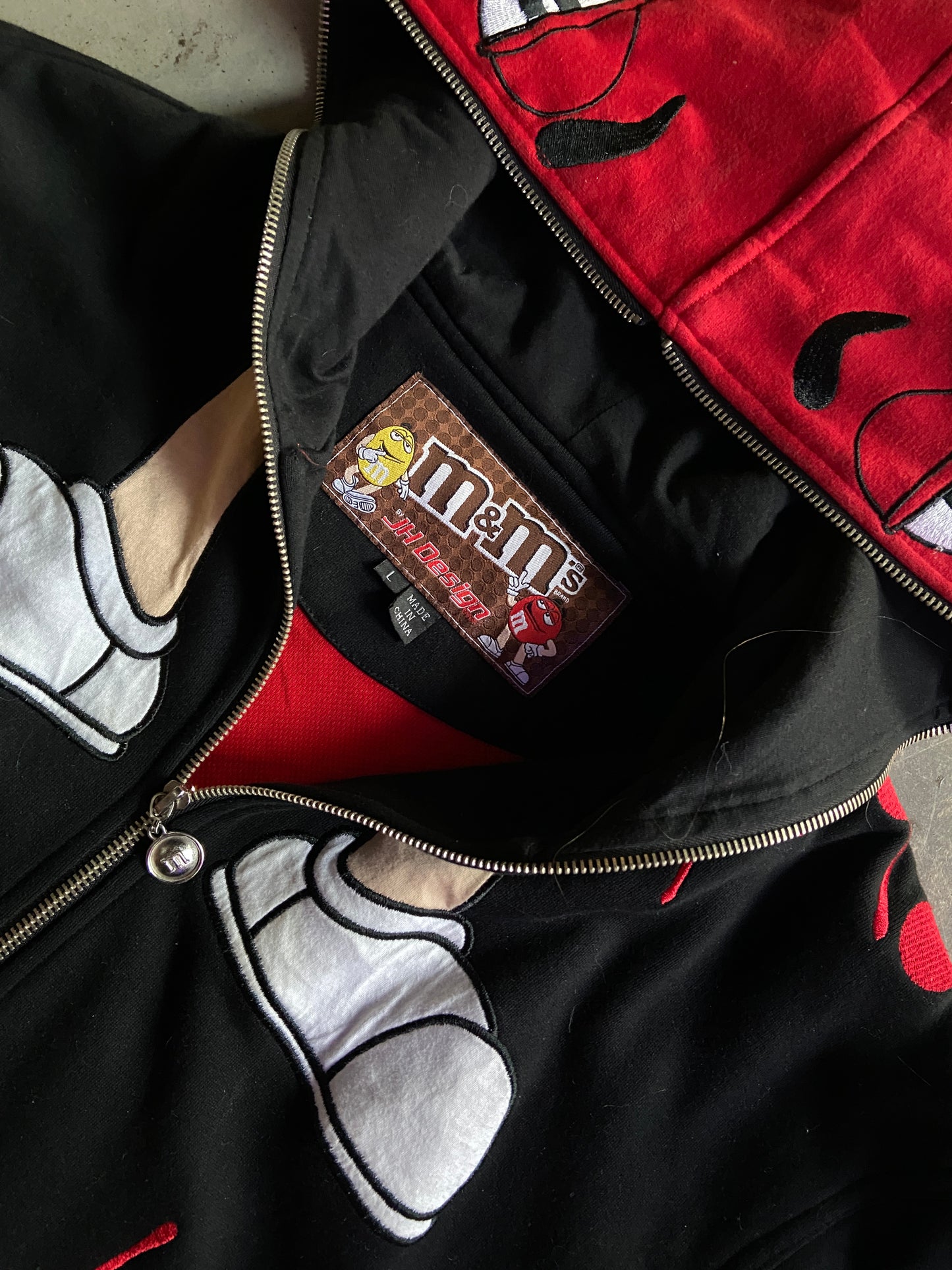 Y2K M&M JH Design Zip Up Hoodie Sz M/L