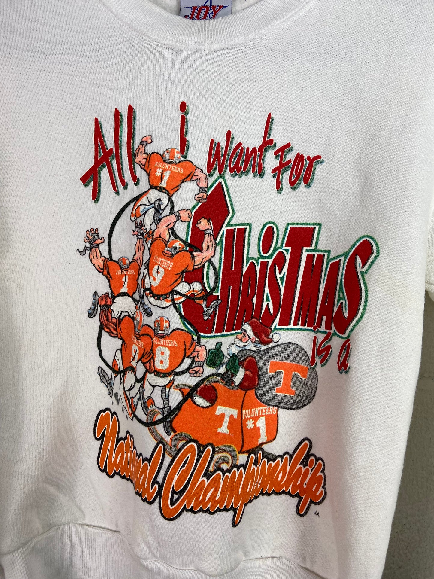 VTG Tennessee Volunteers All I Want For Christmas Sweatshirt Sz Kid's Medium