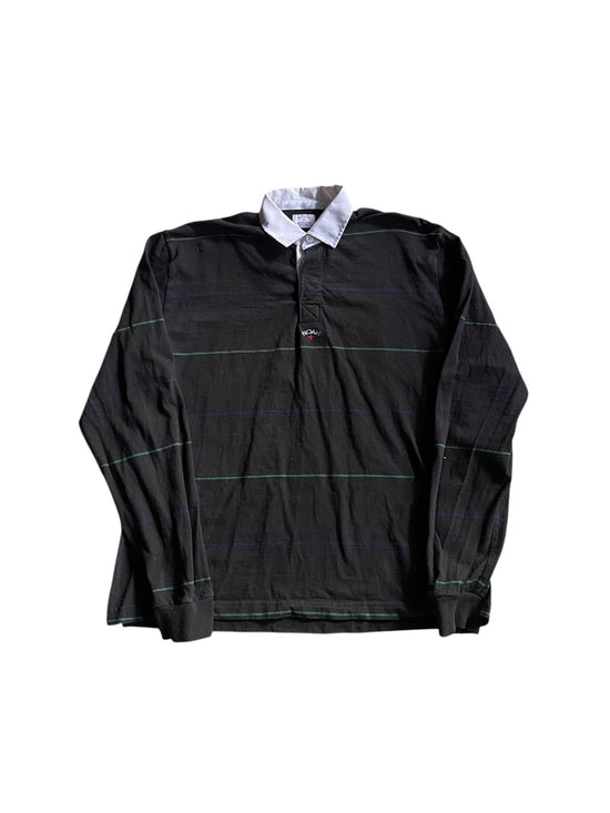 Noah Black Striped Rugby Shirt Sz XXL